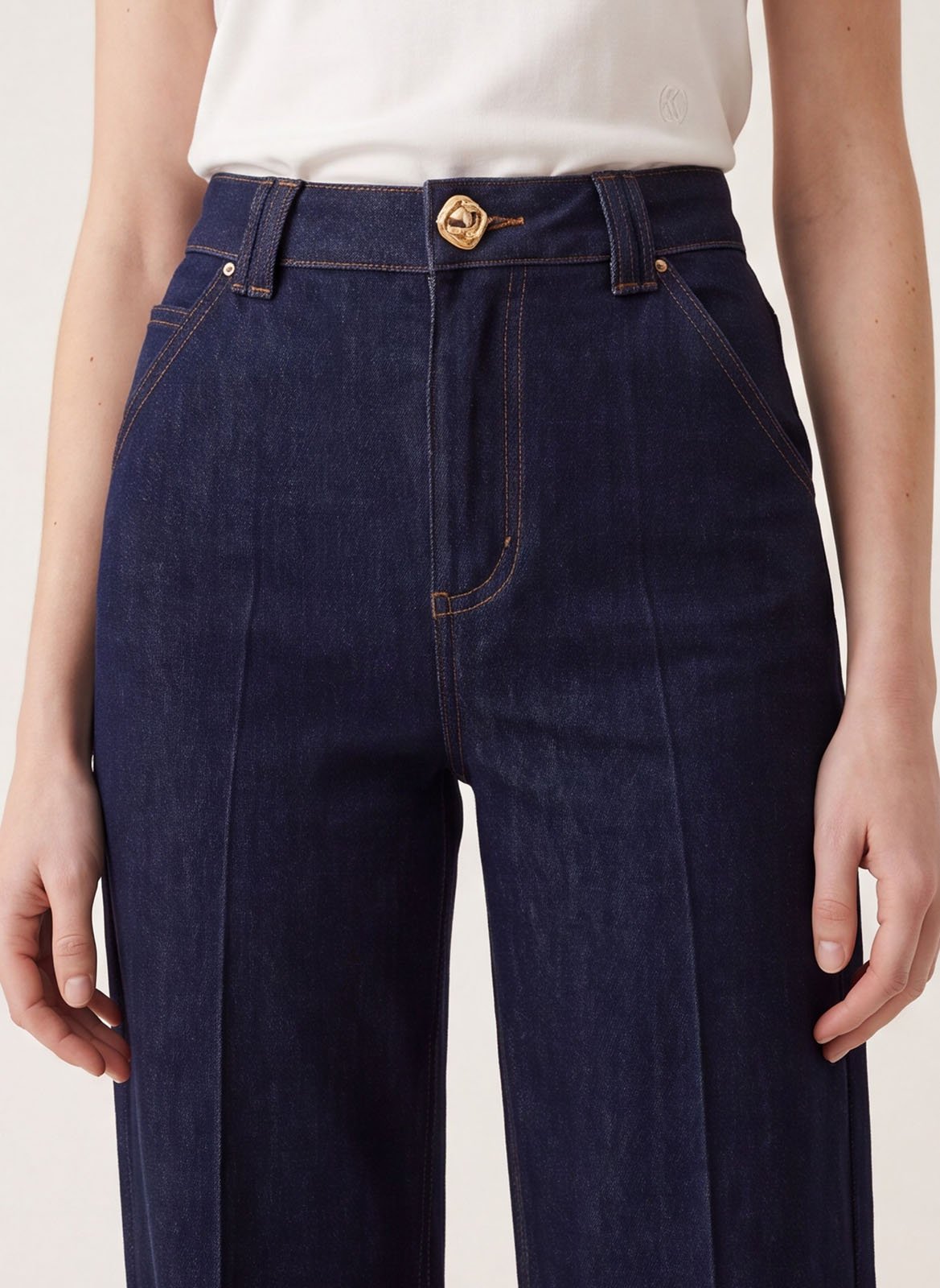 Jean flare en coton mélangé KOOKAI Bleu