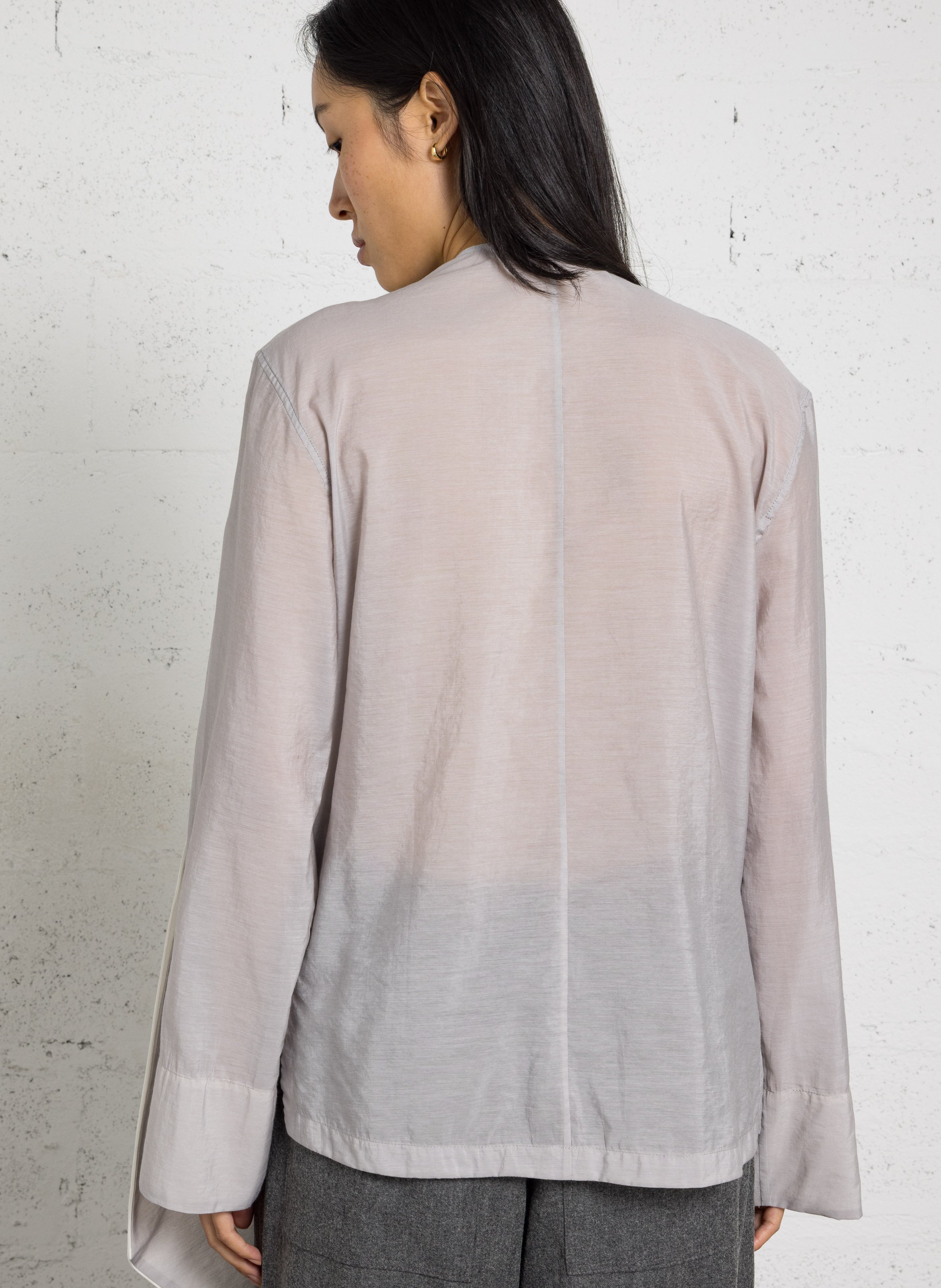 Long-sleeve high neck blouse SOEUR Grey