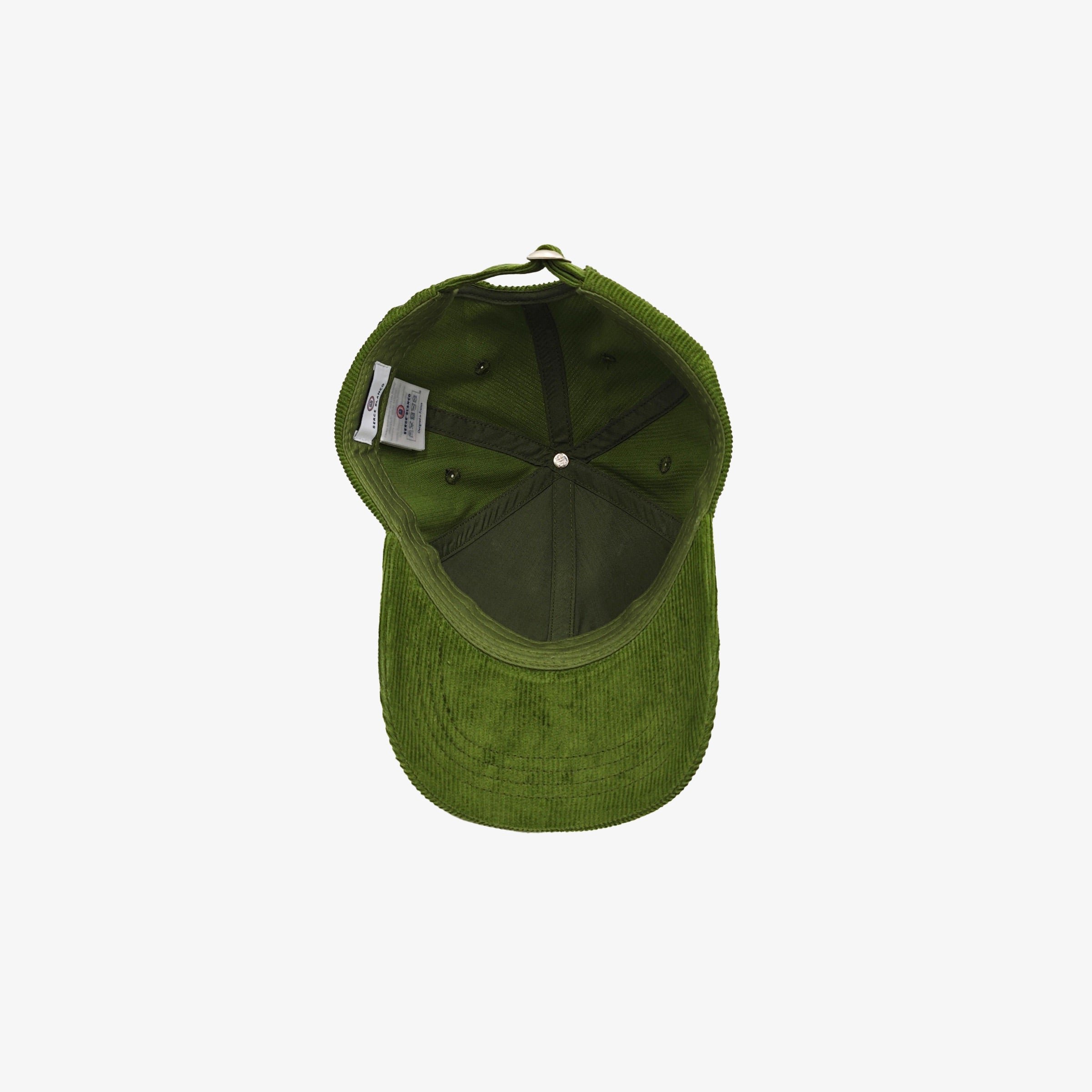 Thyme Green Corduroy Logo Badge Cap SERGE BLANCO Green