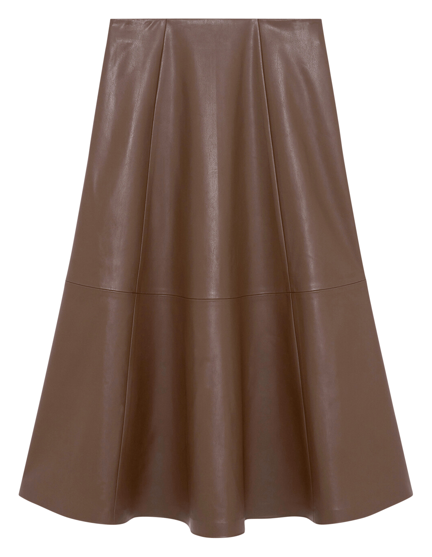 Flared midi skirt CAROLL Brown