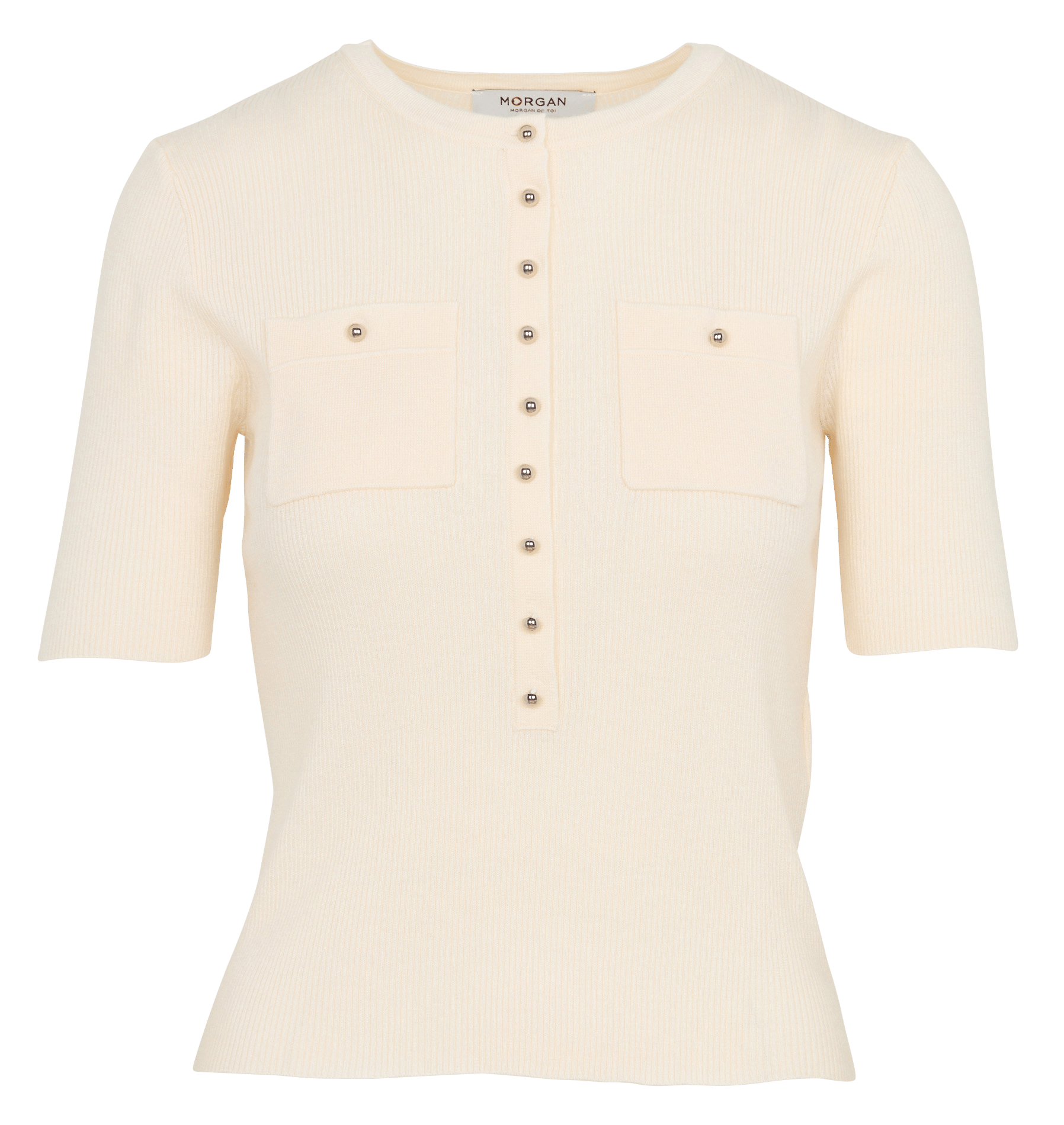 Strakke trui met ronde hals MORGAN Beige