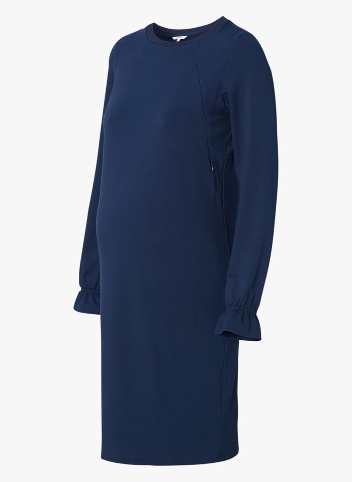 Blue maternity sweater 2024 dress