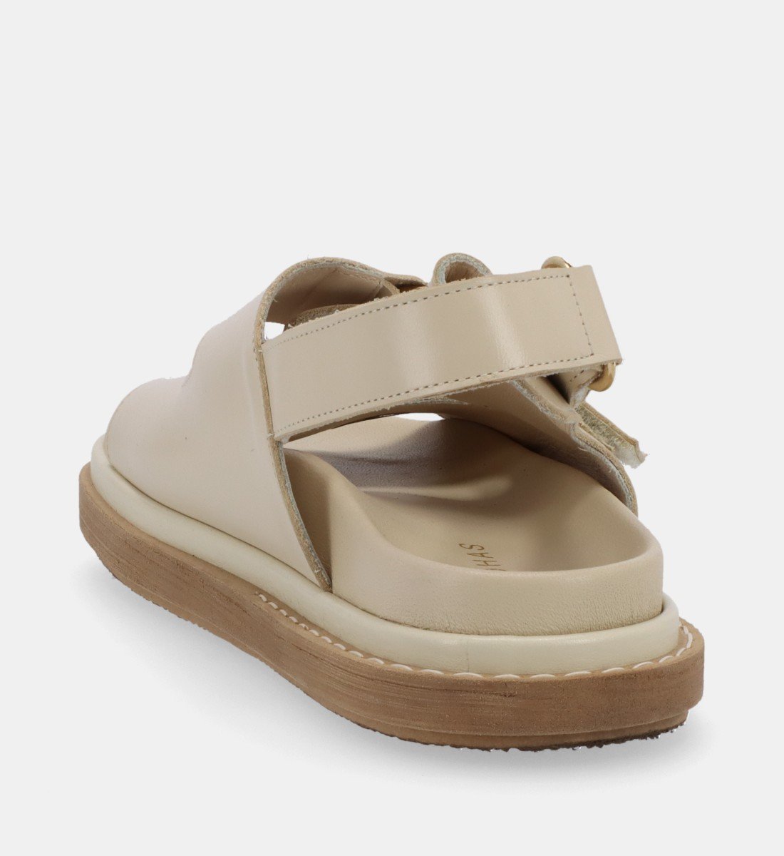 Flat leather sandals ALOHAS Beige