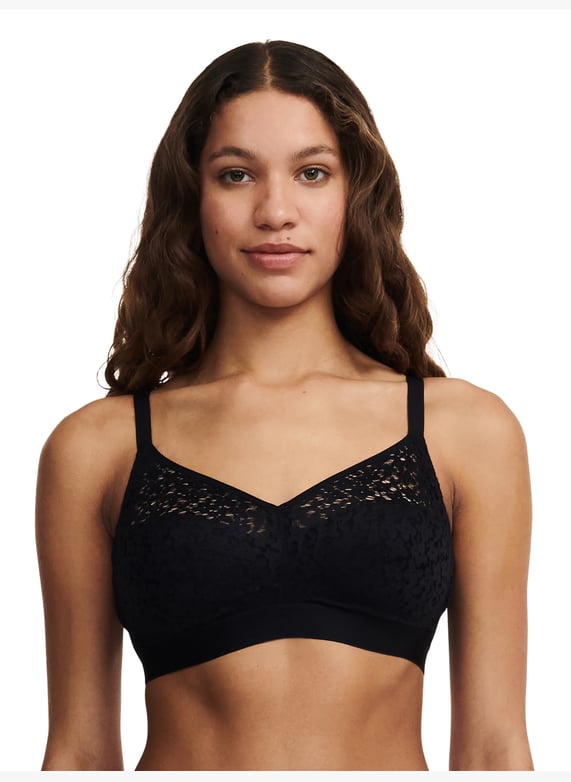 Non-wired support bra with cups | Black by CHANTELLE Non-wired support bra with cups Black