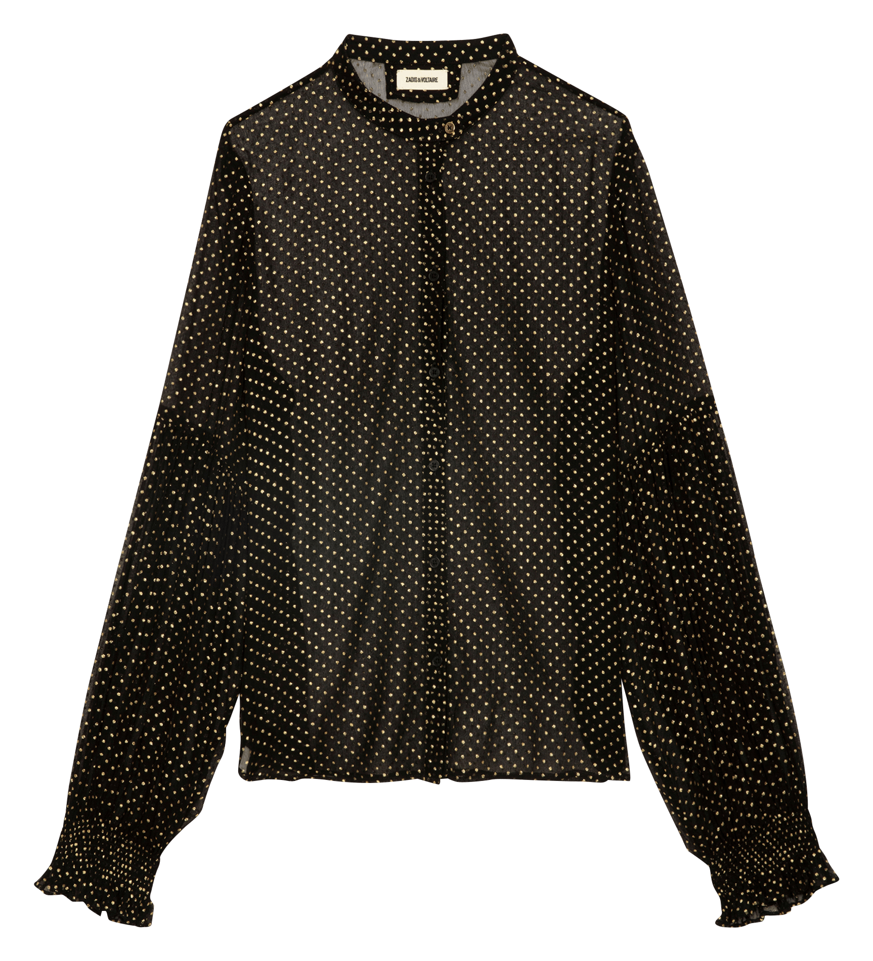 Chemise transparente à pois ZADIG&VOLTAIRE Noir