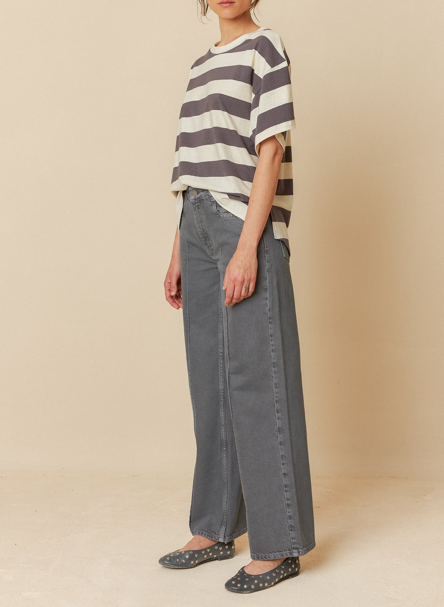 Slim-fit cotton cargo pants INDI & COLD Black