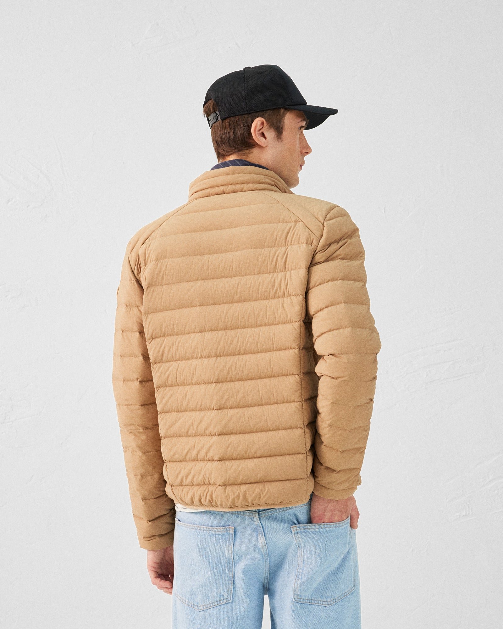 Stretch light down jacket Aragon JOTT Brown