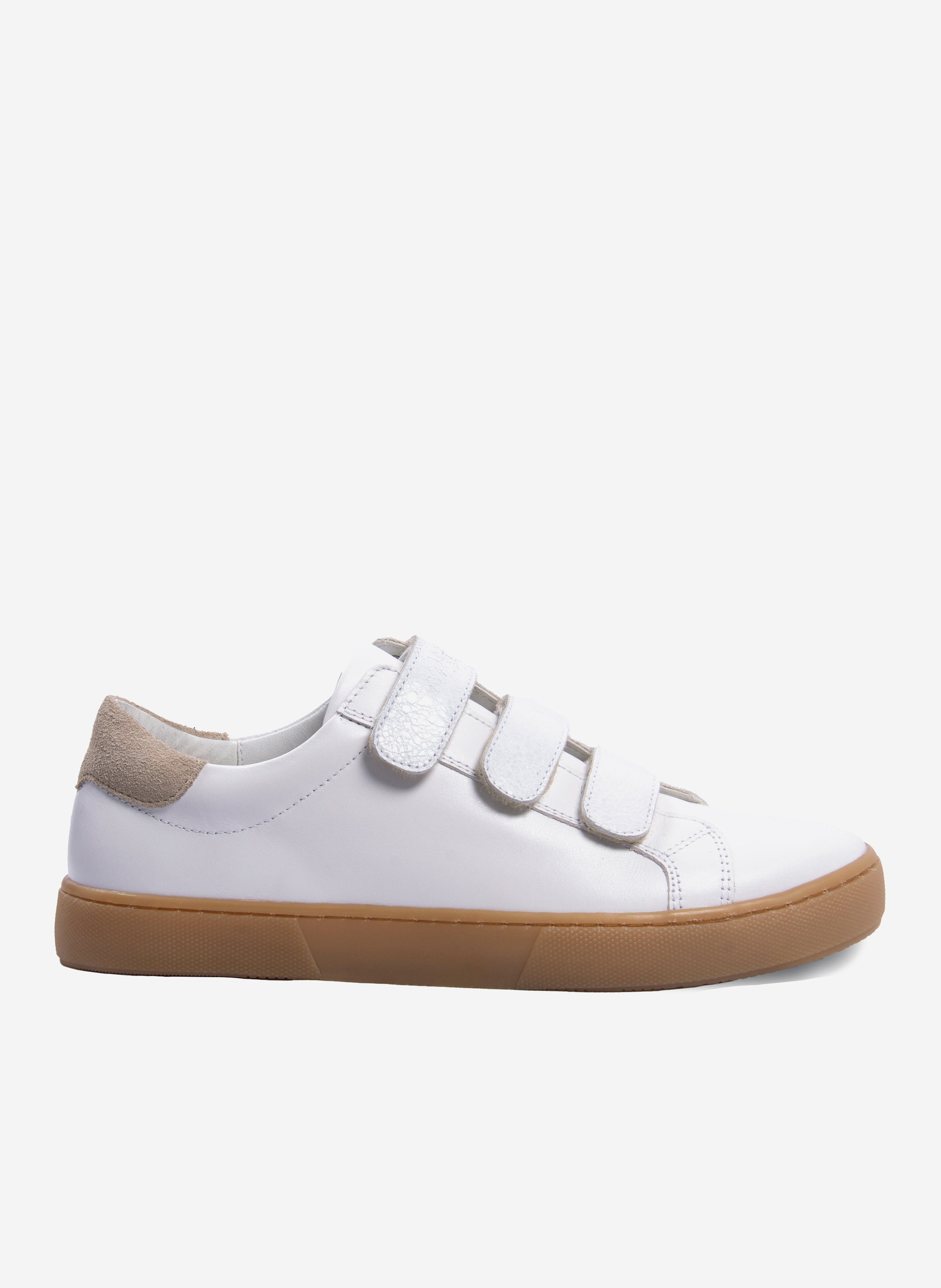 Smooth leather Velcro trainers JULES & JENN White