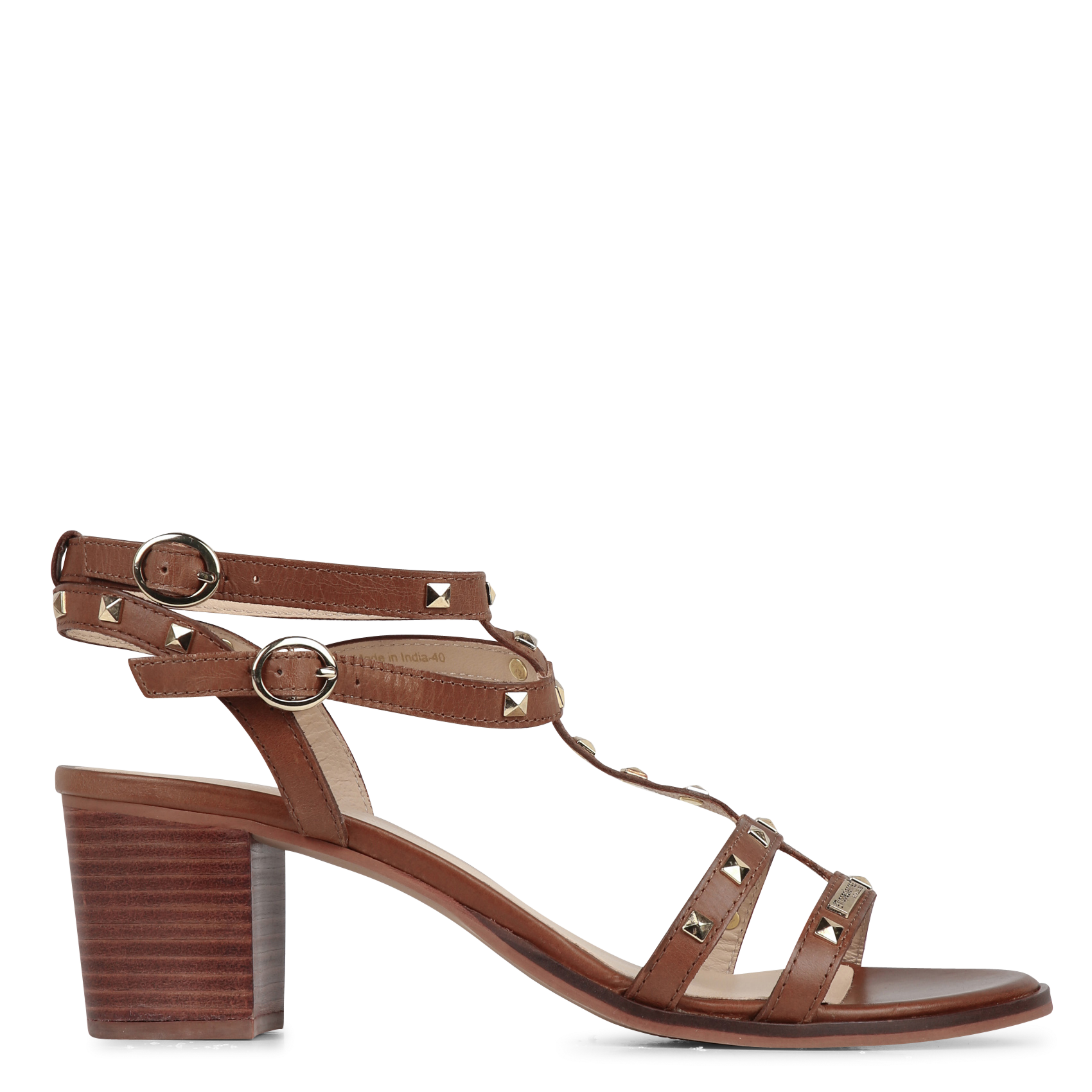 Studded open-toe high heel sandals LES TROPEZIENNES PAR M.BELARBI Brown