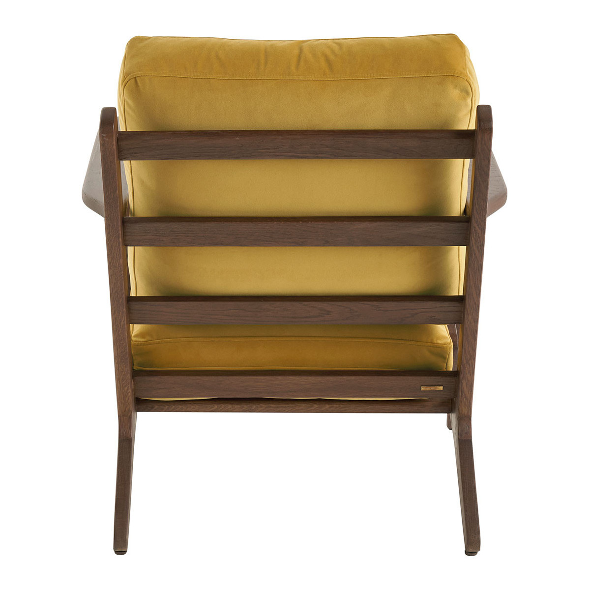 Fauteuil jules en velours - safran BLANC D'IVOIRE Jaune