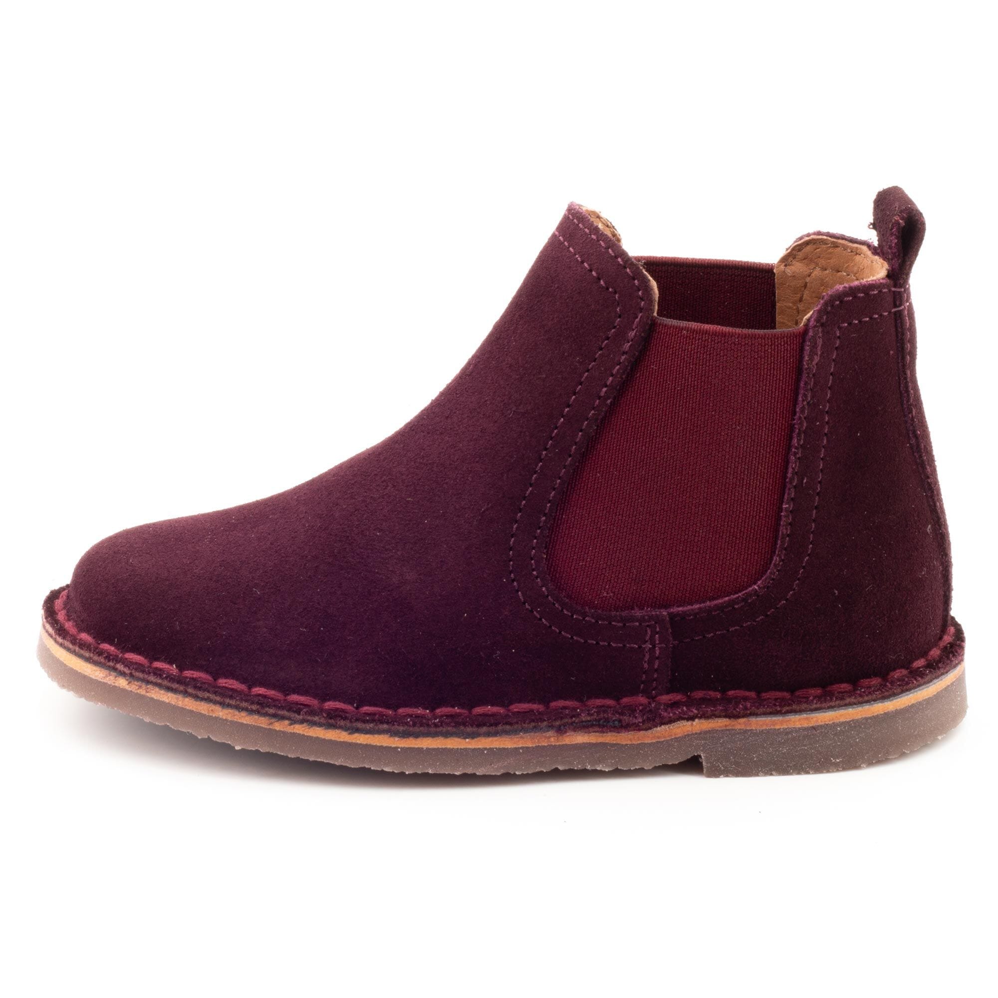 Boots enfant en daim Boni & Sidonie Rouge