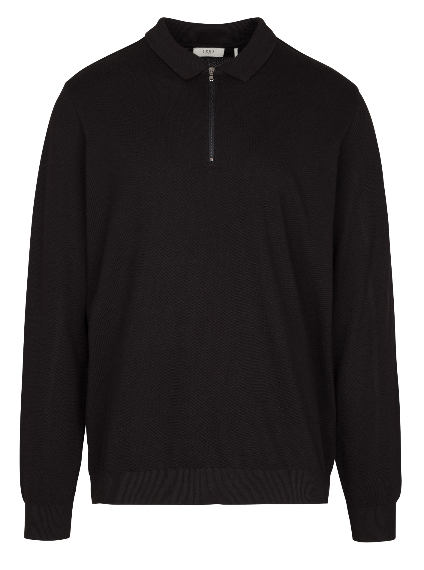Straight cotton-blend polo shirt IKKS Black