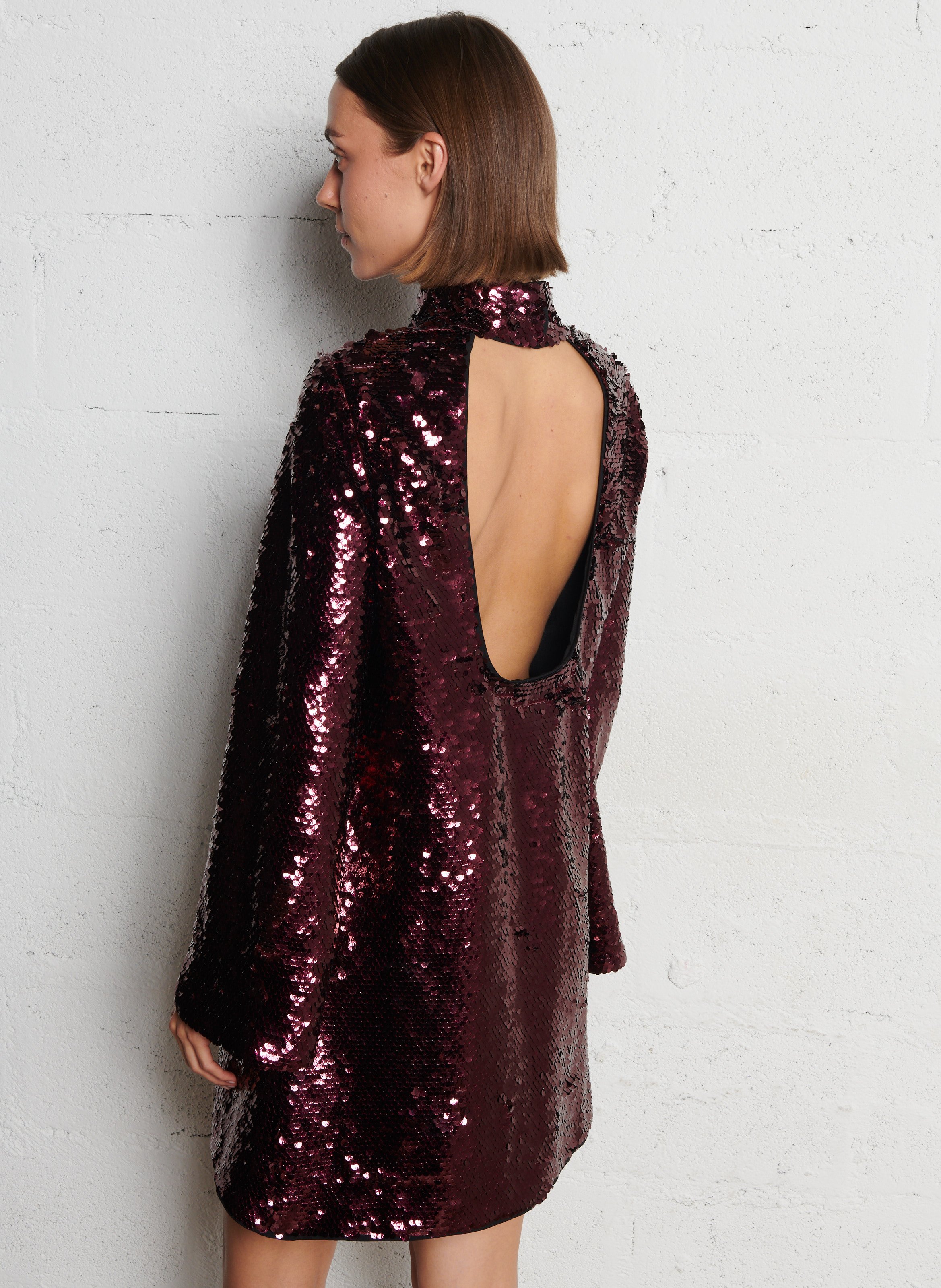 Dress with sequins IKKS Purple