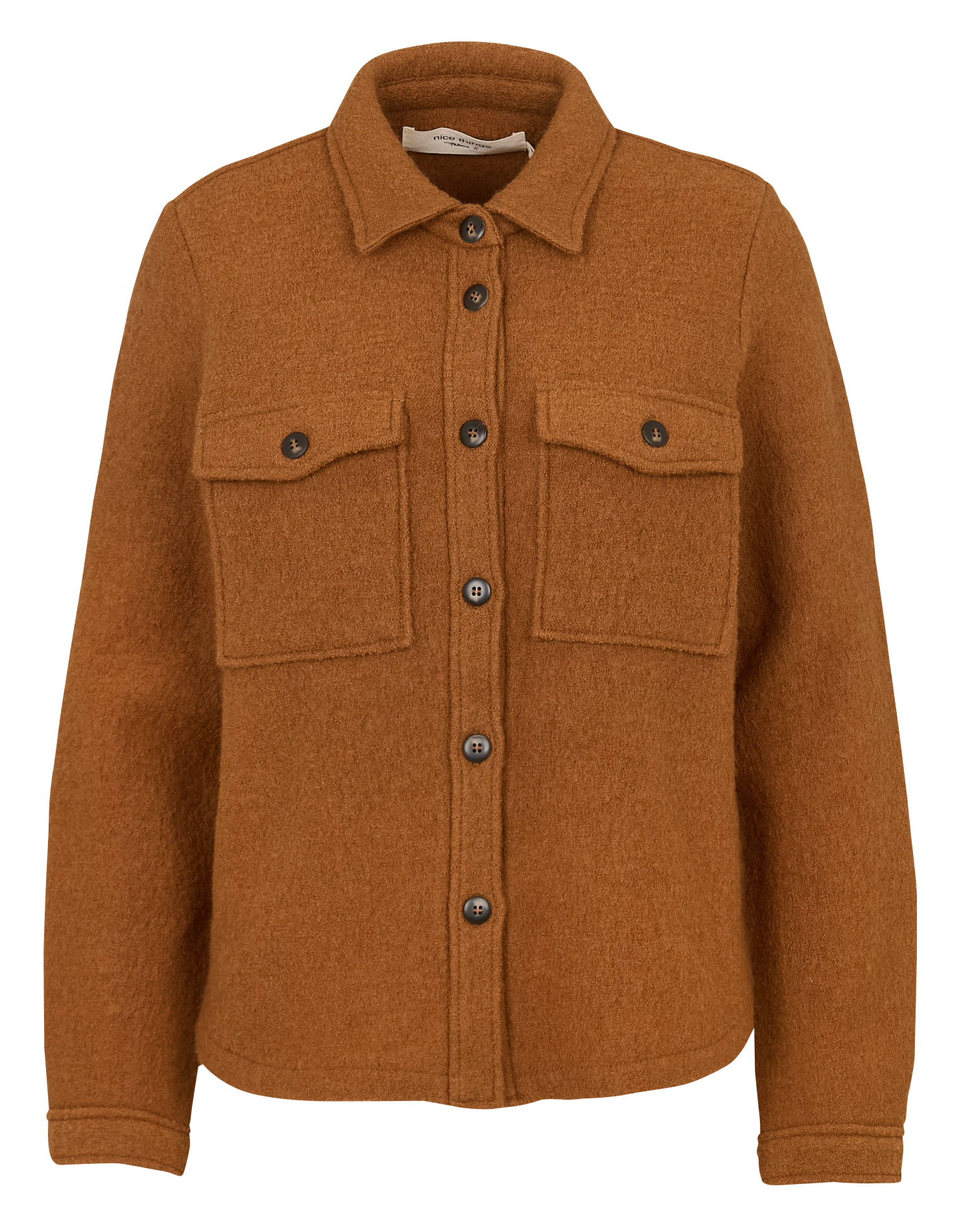 Veste droite en laine NICE THINGS Beige