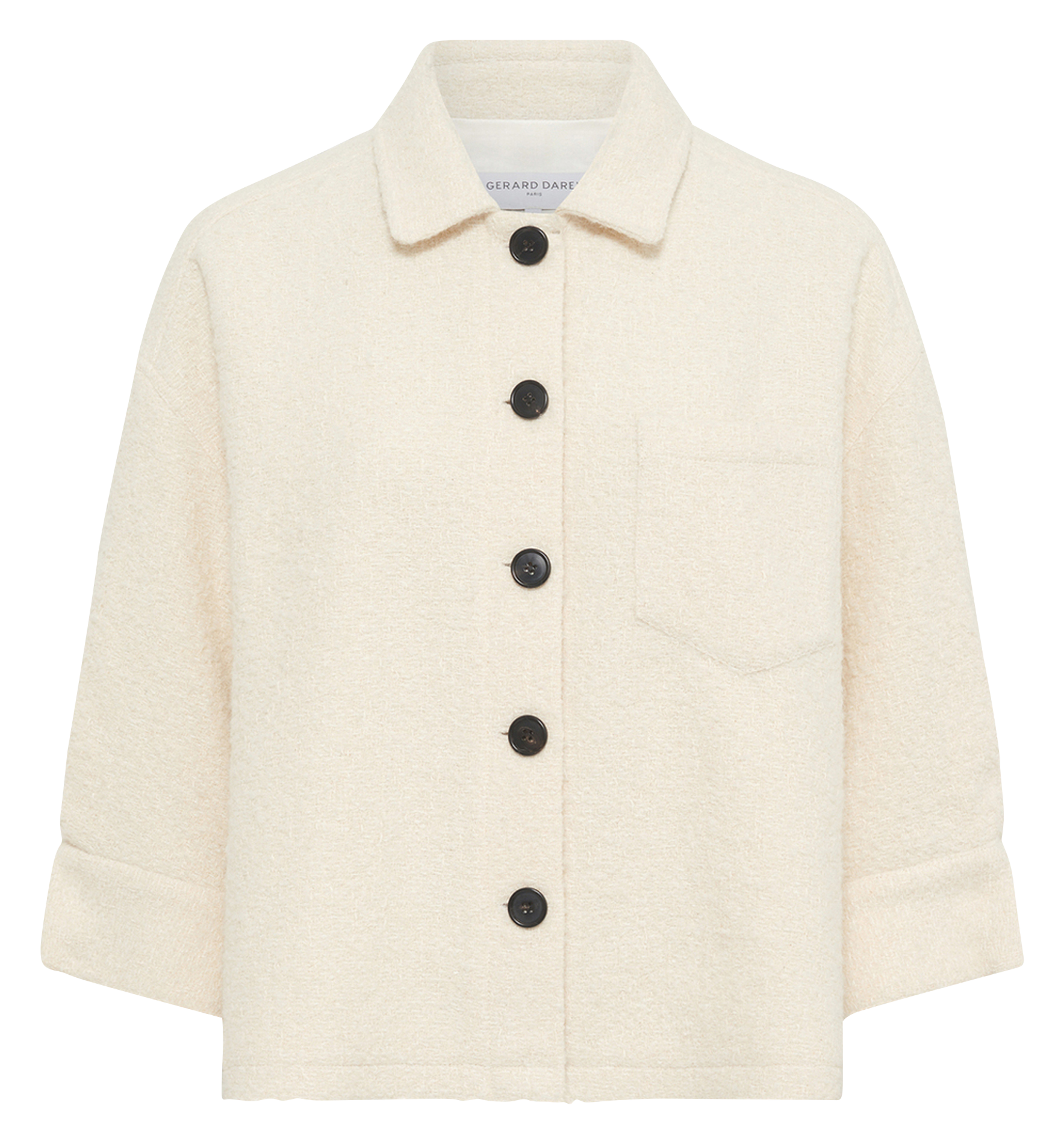 Rechte knoopjas in effen tweed GERARD DAREL Beige