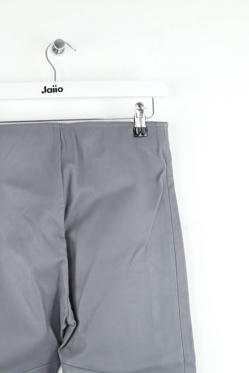 Leather legging trousers PACO RABANNE - Seconde Main Grey