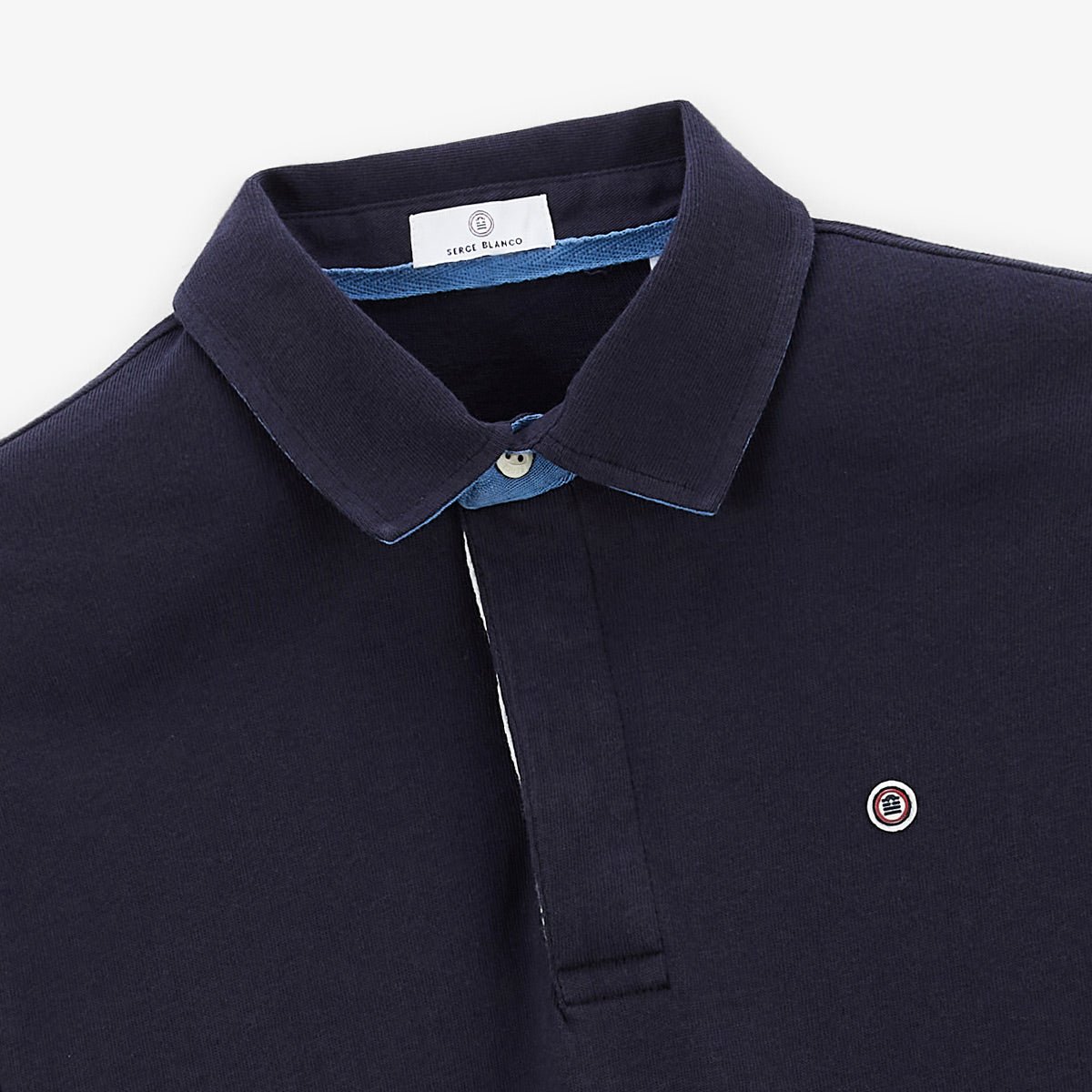 Long-sleeved rugby polo SERGE BLANCO Blue