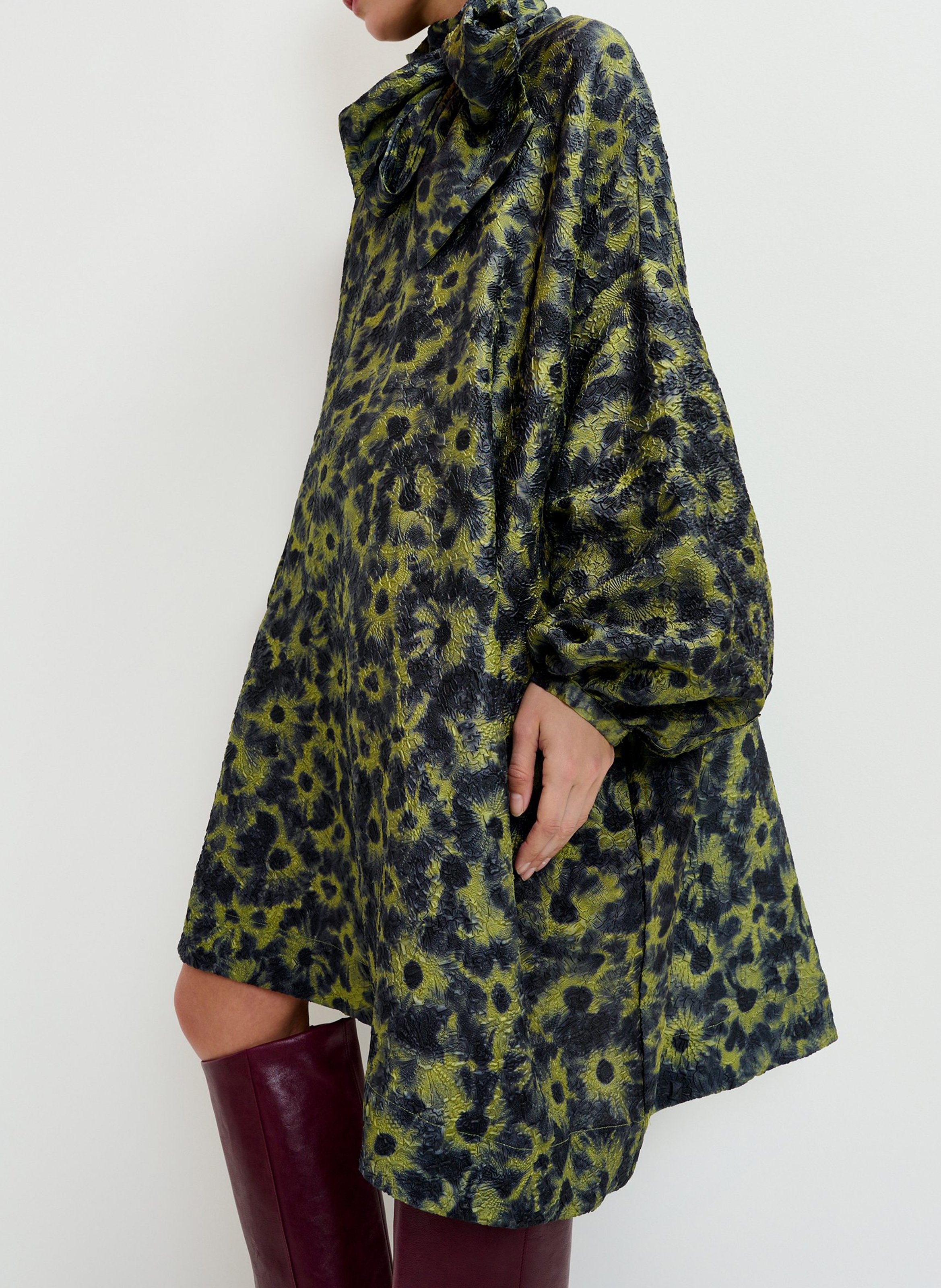 Robe ample courte à col lavallière ESSENTIEL ANTWERP Bleu