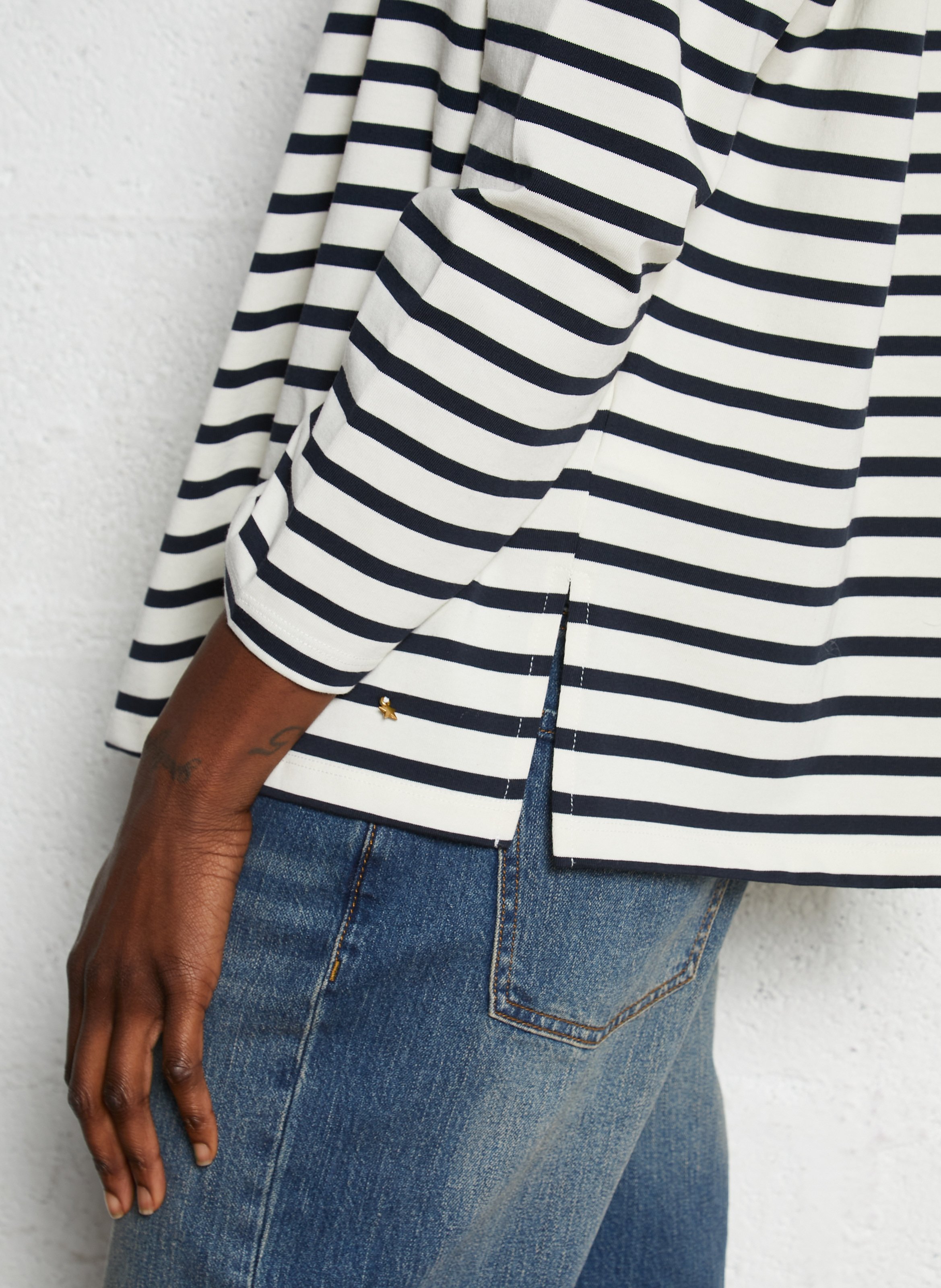 Oversized cotton T-shirt DES PETITS HAUTS White