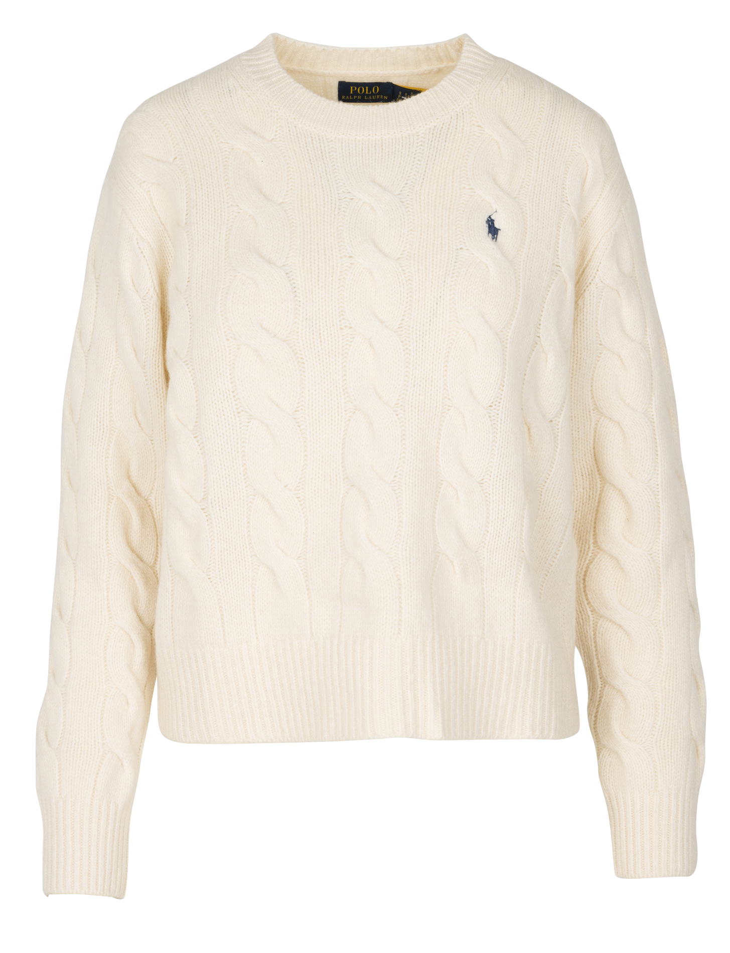 Pull col rond en laine mélangée POLO RALPH LAUREN Blanc