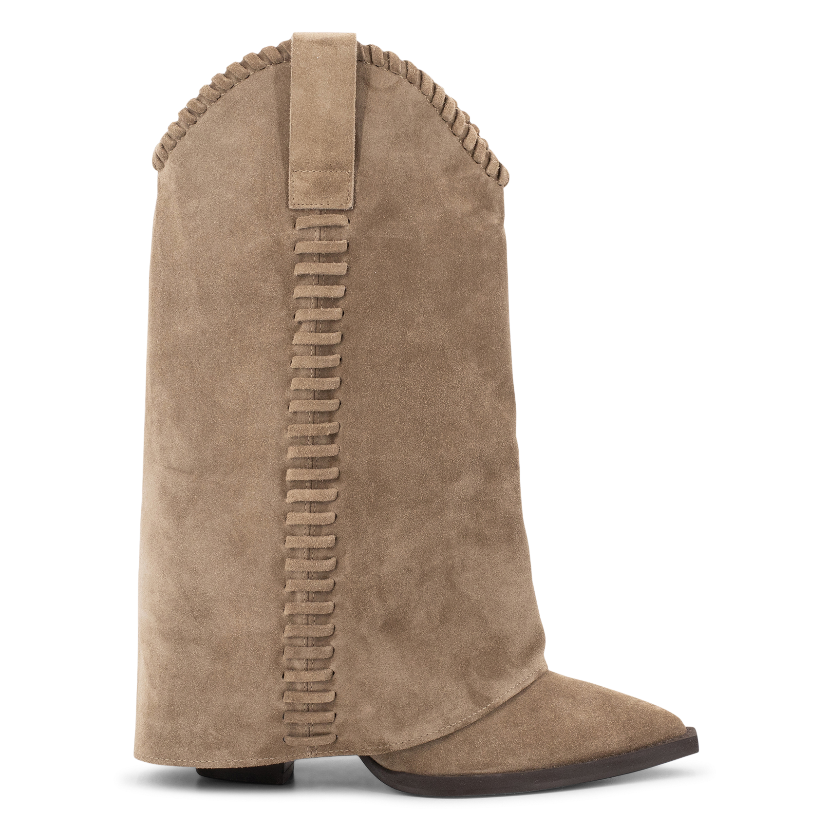 Bottes à talons en suède TORAL Marron