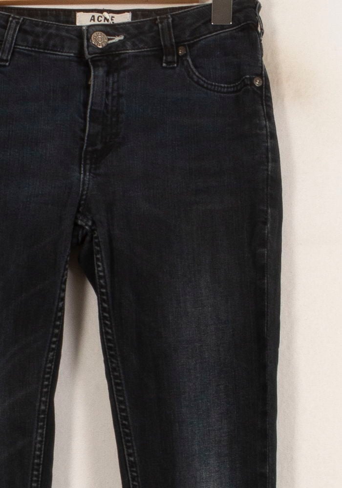 Cropped slim jeans with studs ACNE STUDIOS - Seconde Main Blue