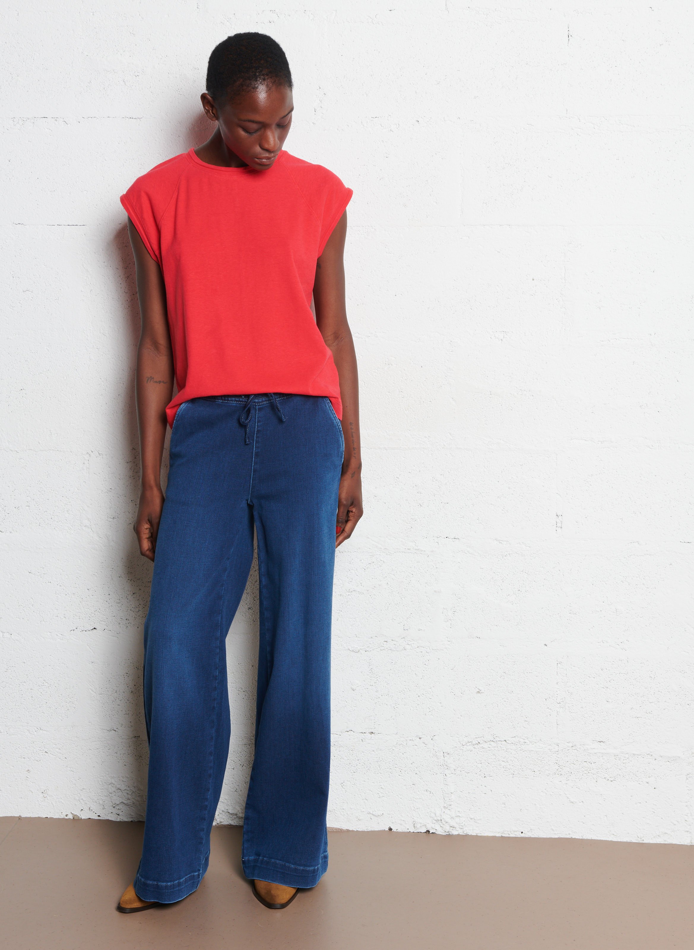 Tee-shirt oversize col rond  MAISON 123 Rouge