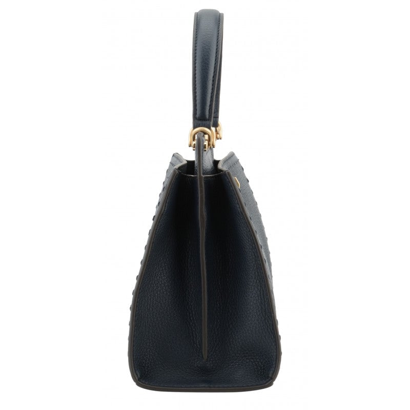 Handbag - cowhide leather POURCHET Blue