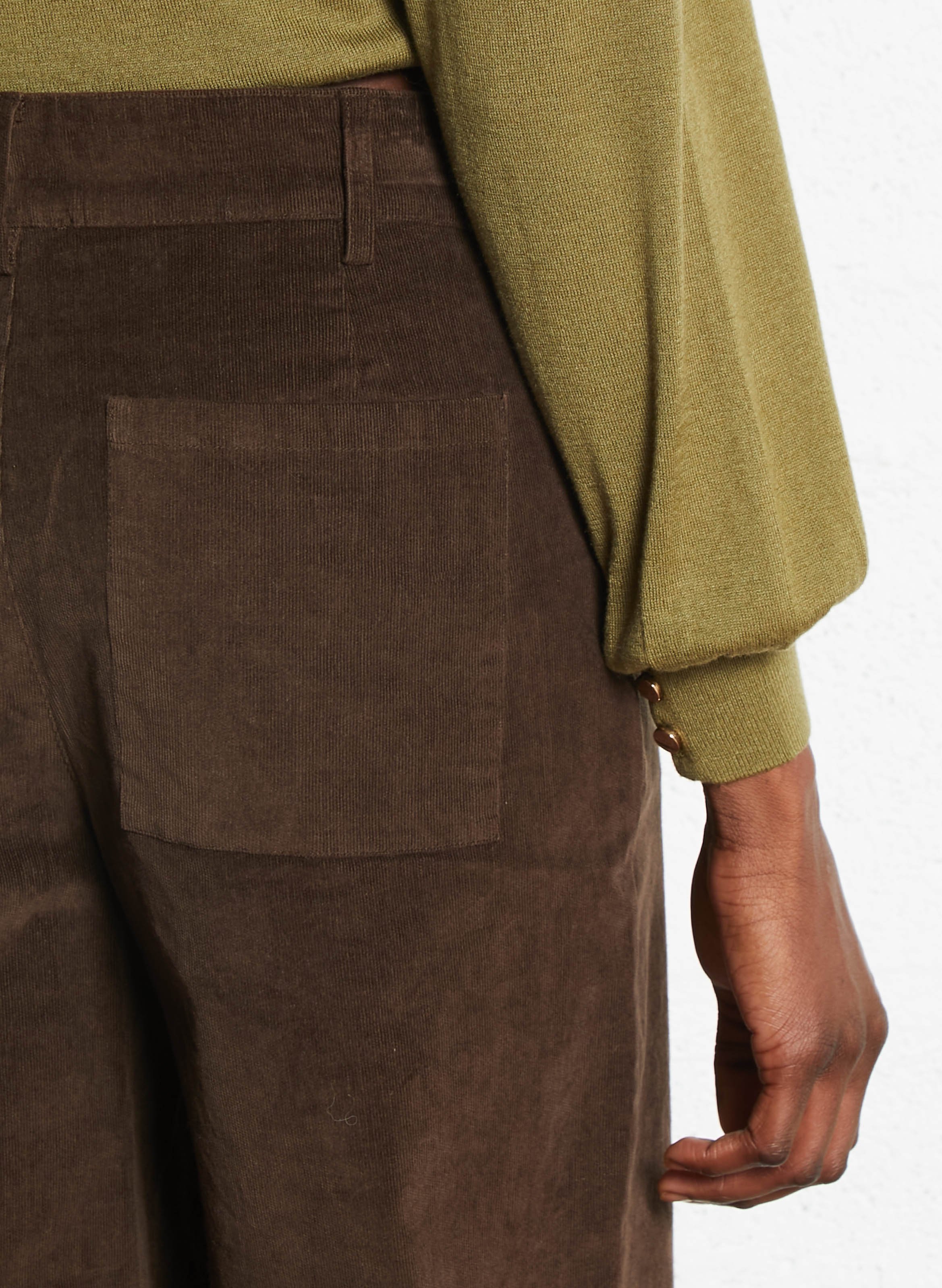 Wide cotton trousers  PETITE MENDIGOTE Brown