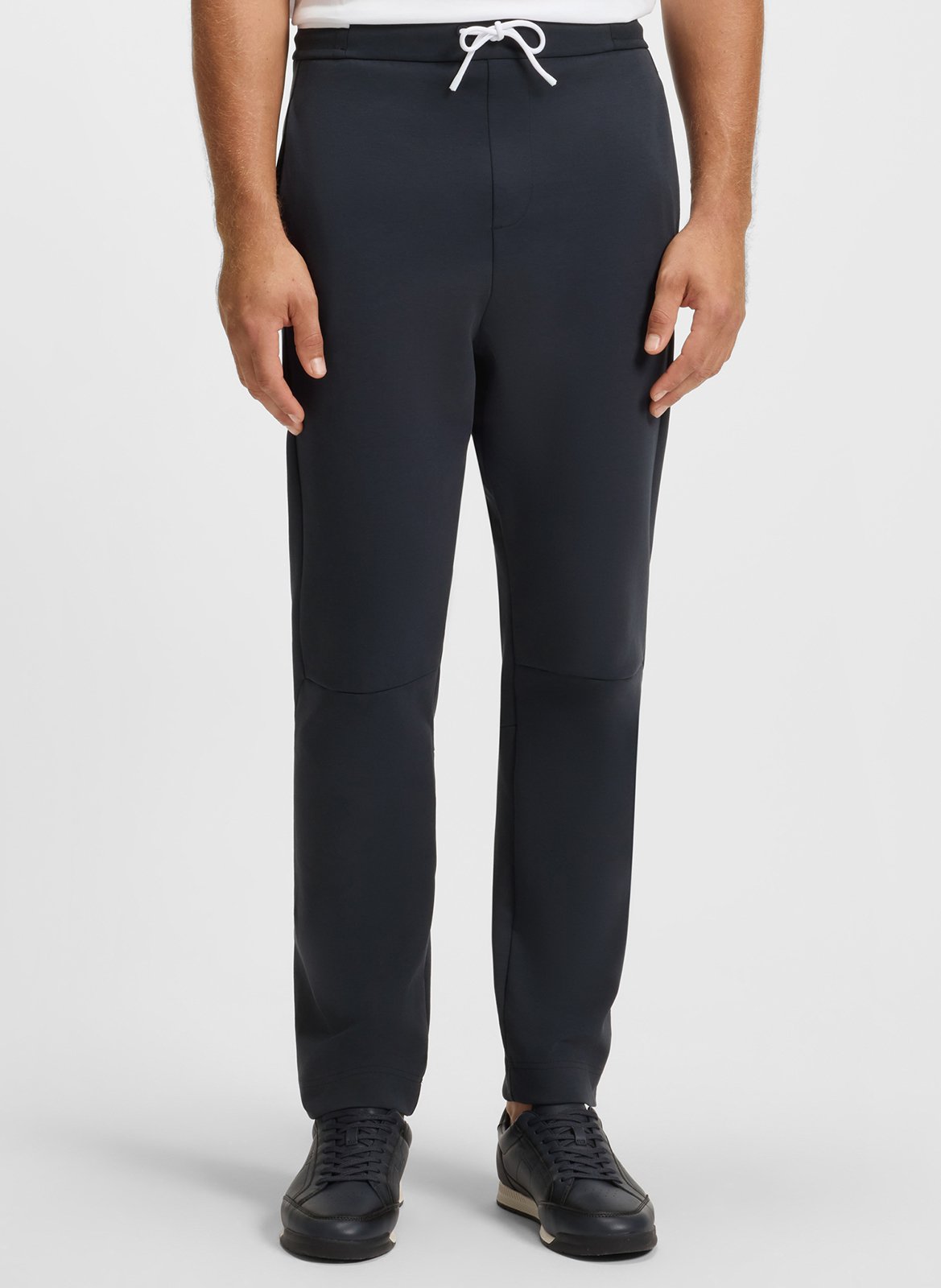 Solid straight joggers with contrasting details BOSS Blue