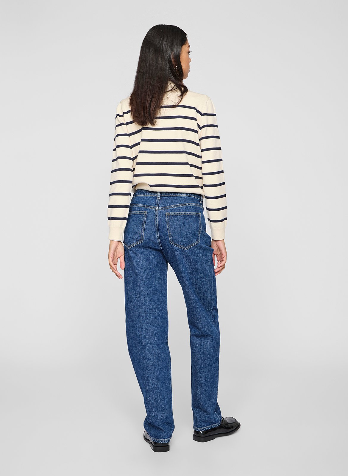 Straight leg plain mid-rise jeans VILA Blue