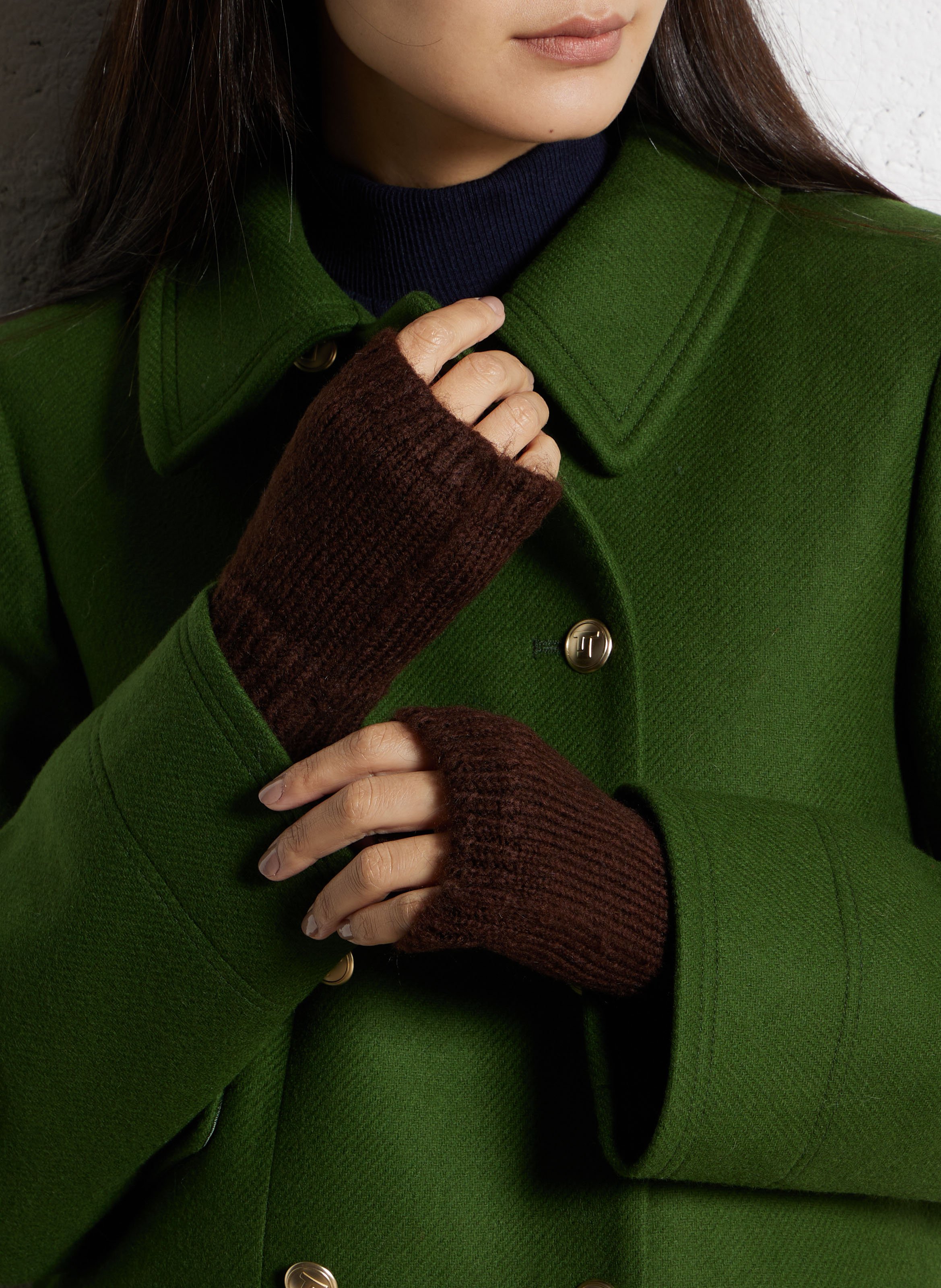 Einfarbige Strickhandschuhe I CODE