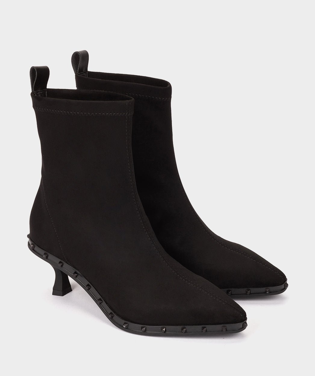 Black elastic fabric high heel ankle boot PEDRO MIRALLES Black