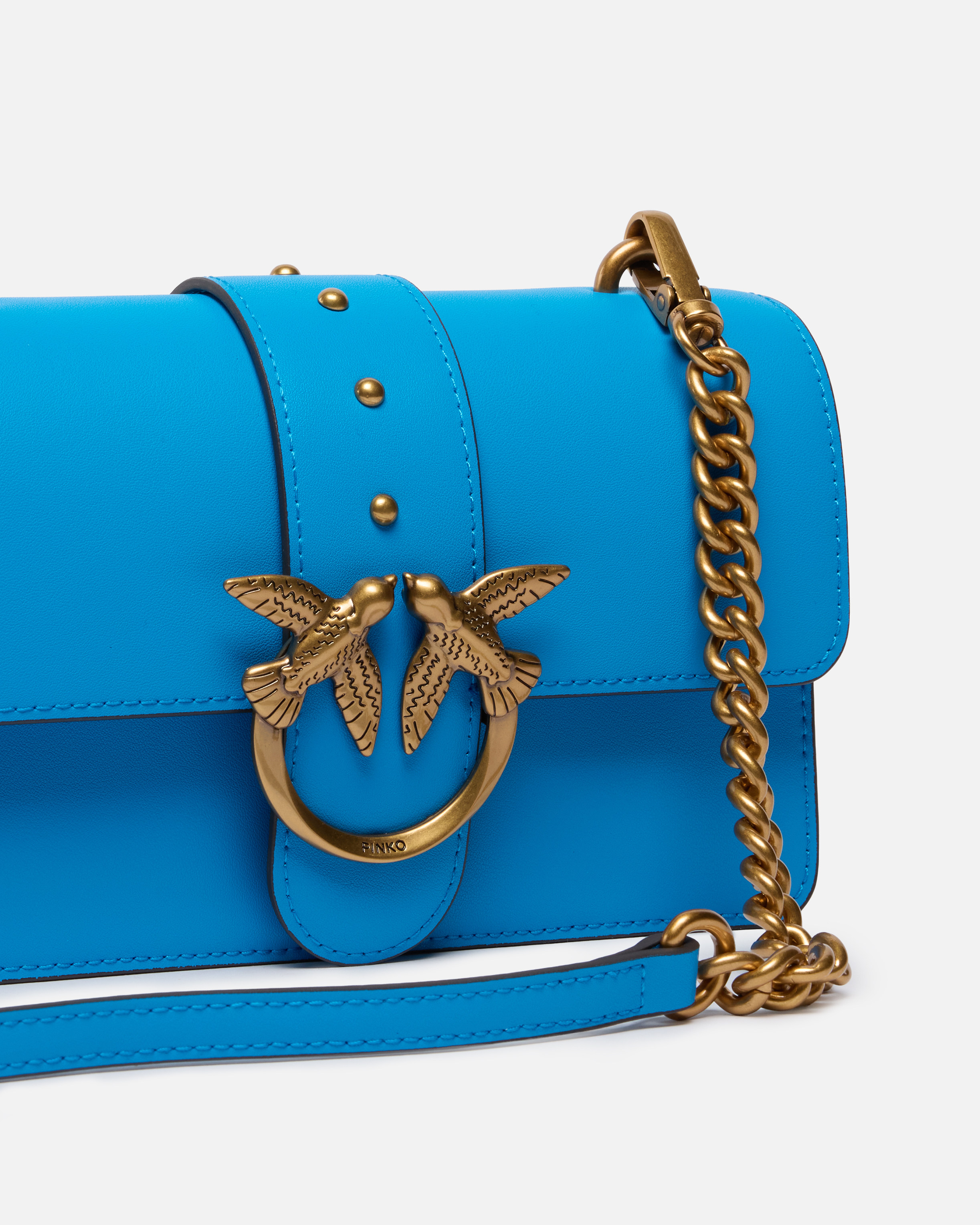 Small Love Bag One leather crossbody bag PINKO Multicolored