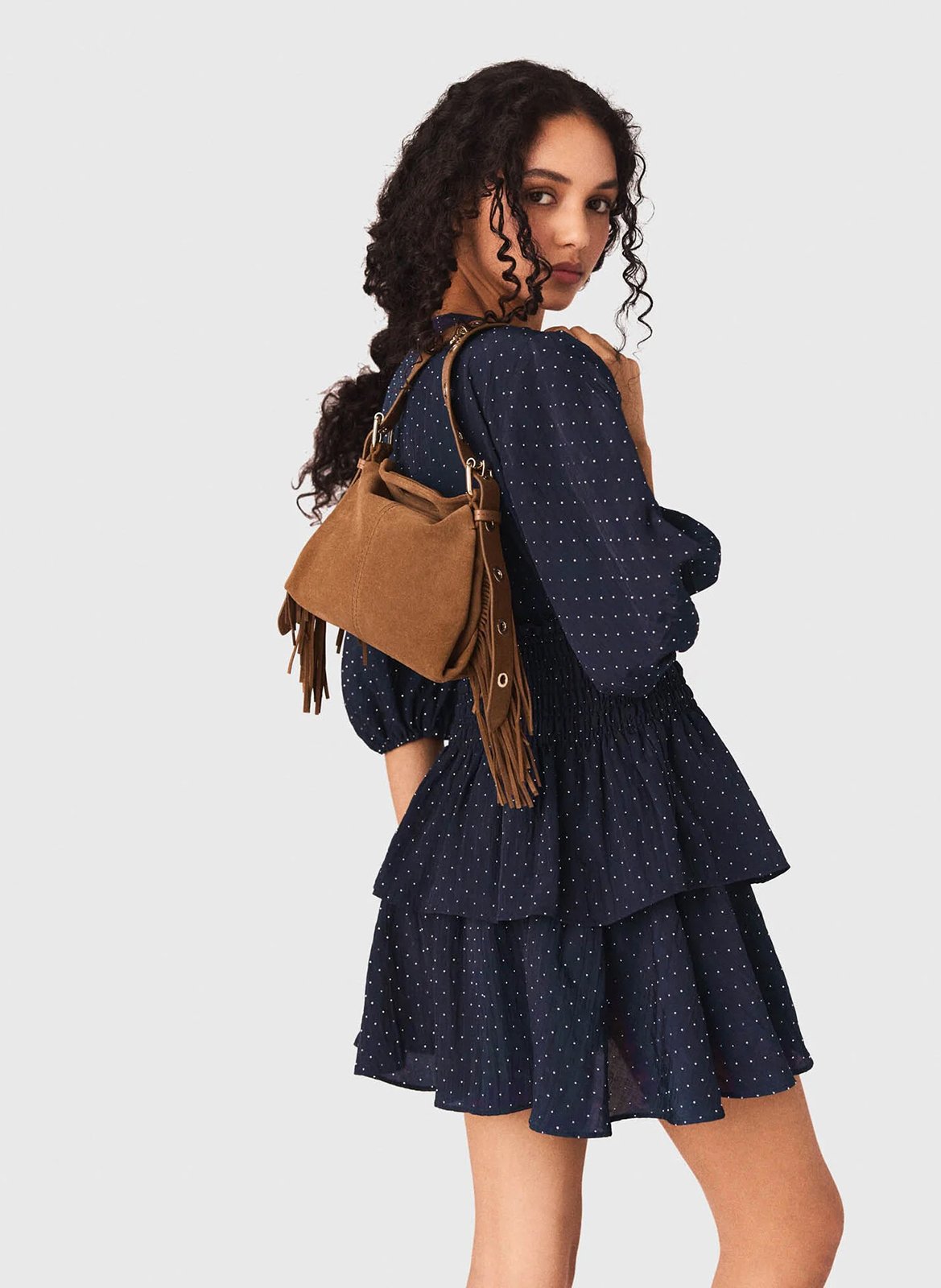 Korte jurk met V-hals MAJE Blue