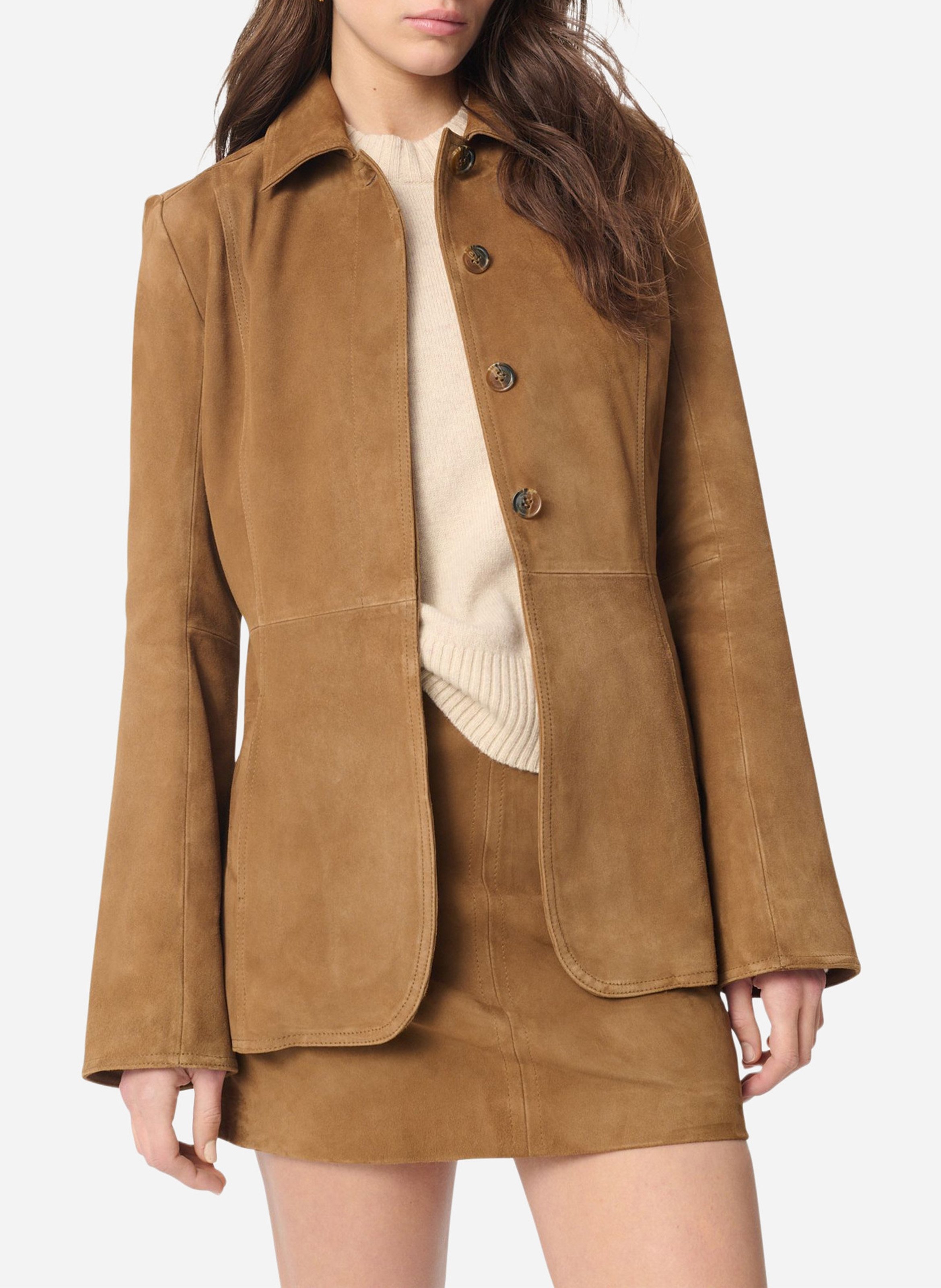 Jacket with classic collar VANESSA BRUNO Brown