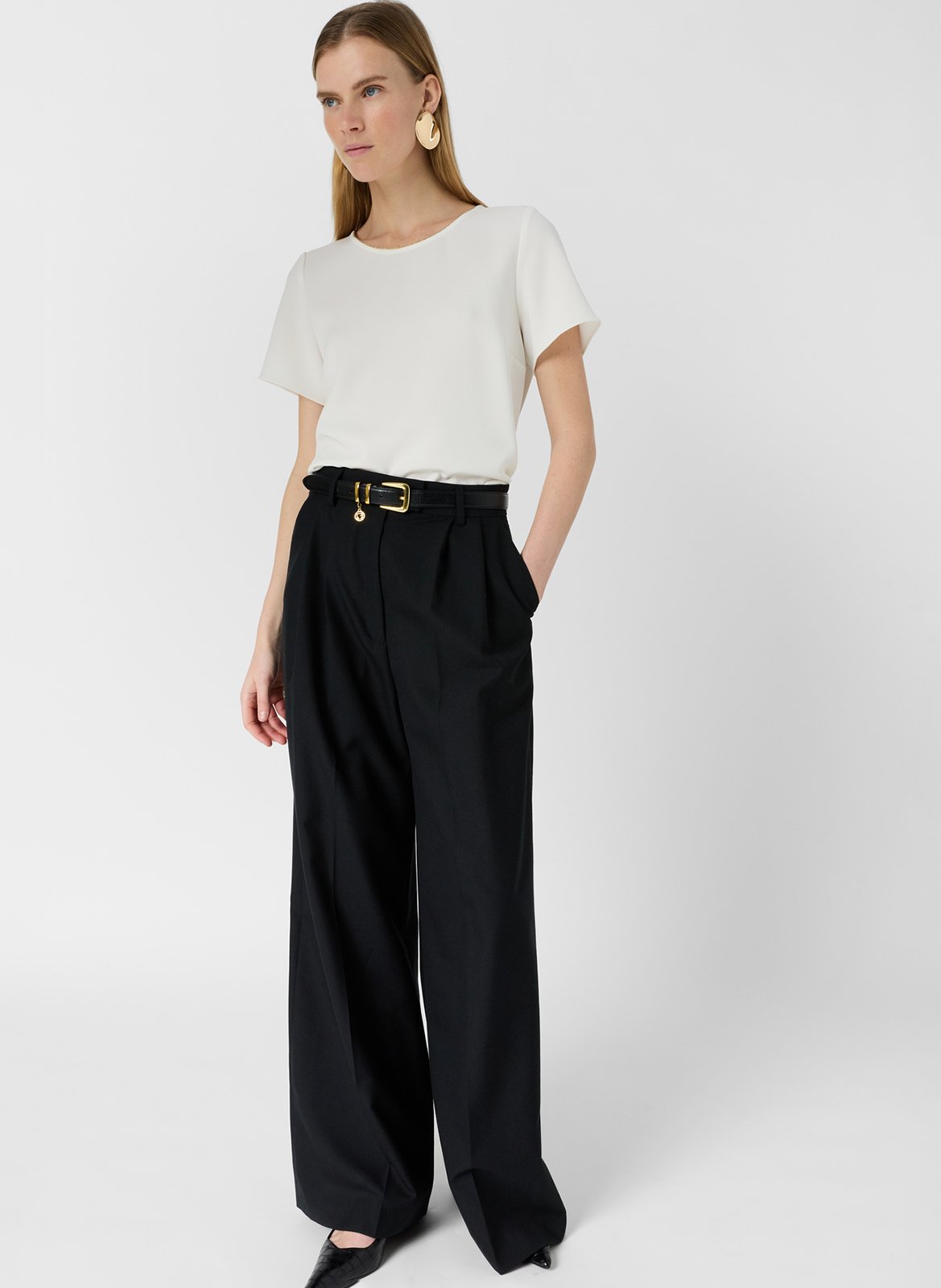 Plain straight fit round neck t-shirt GERARD DAREL Beige