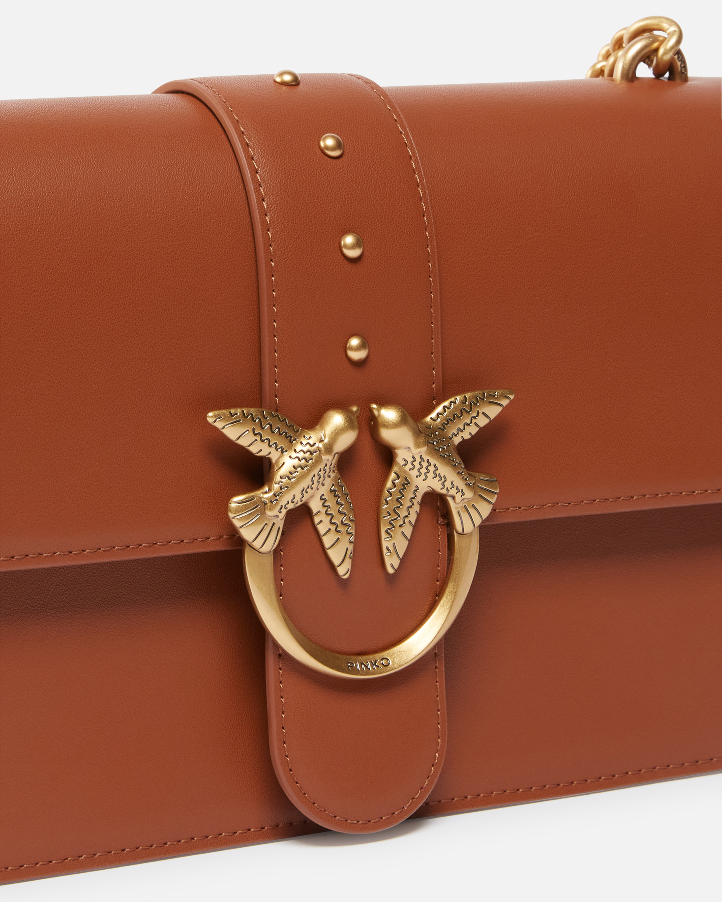 Classic love bag one simply PINKO Marron