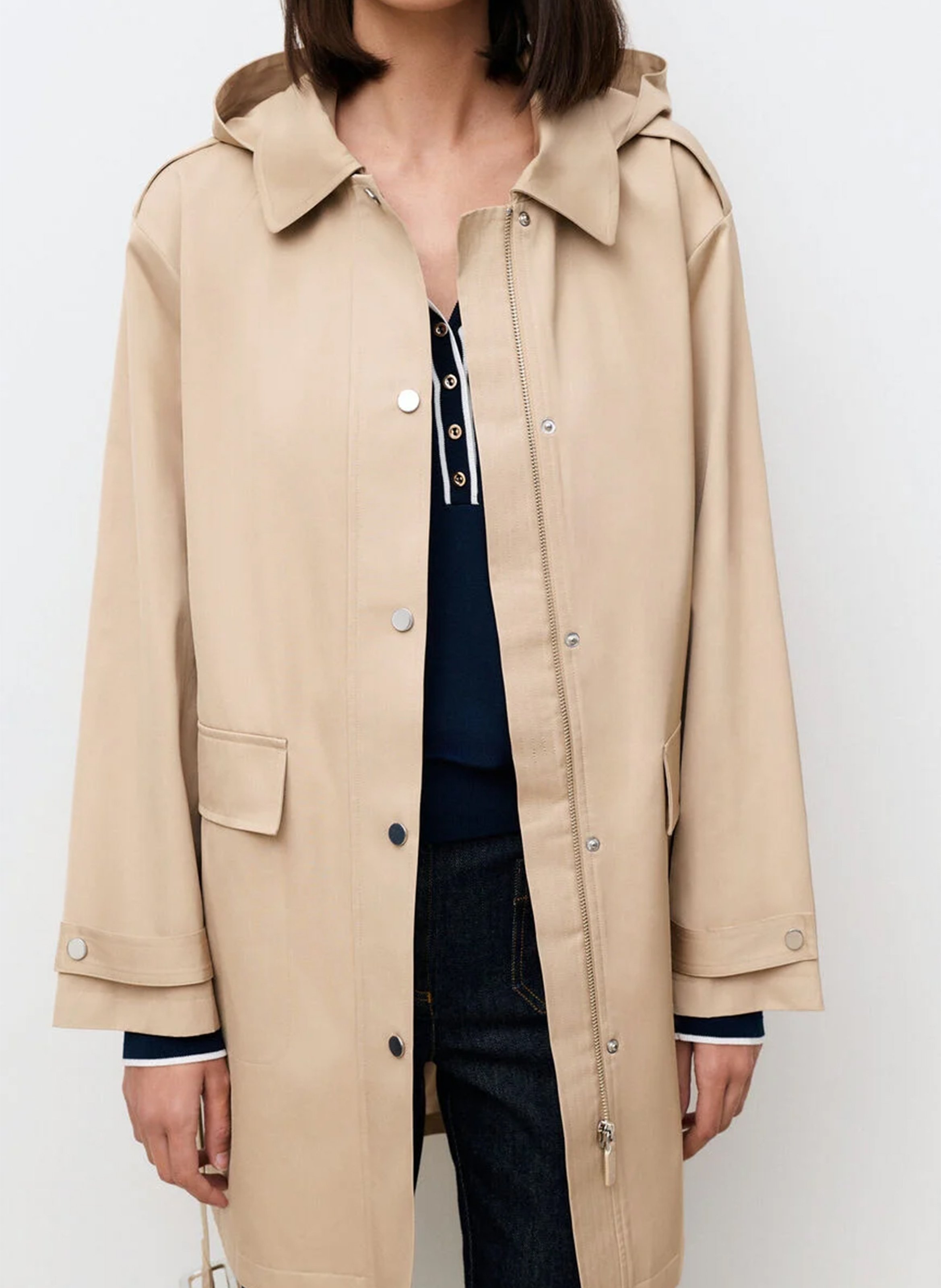 Trench droit CAROLL Beige