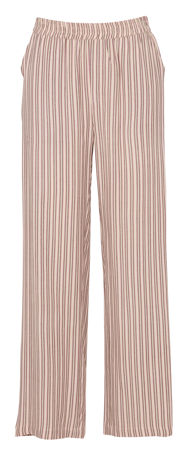 Gestreepte broek met rechte pijpen MKT Beige