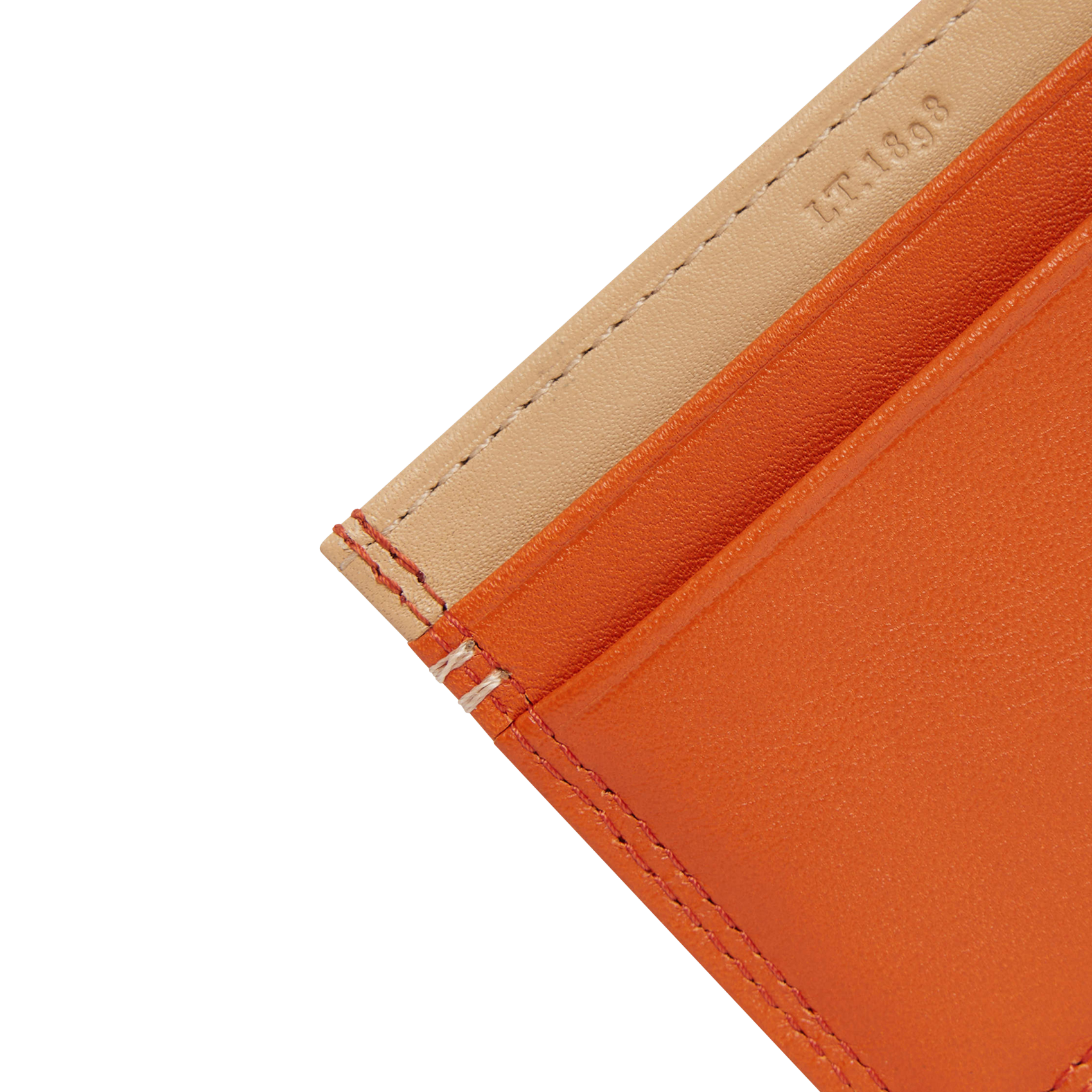 Porte-cartes en cuir LE TANNEUR Orange