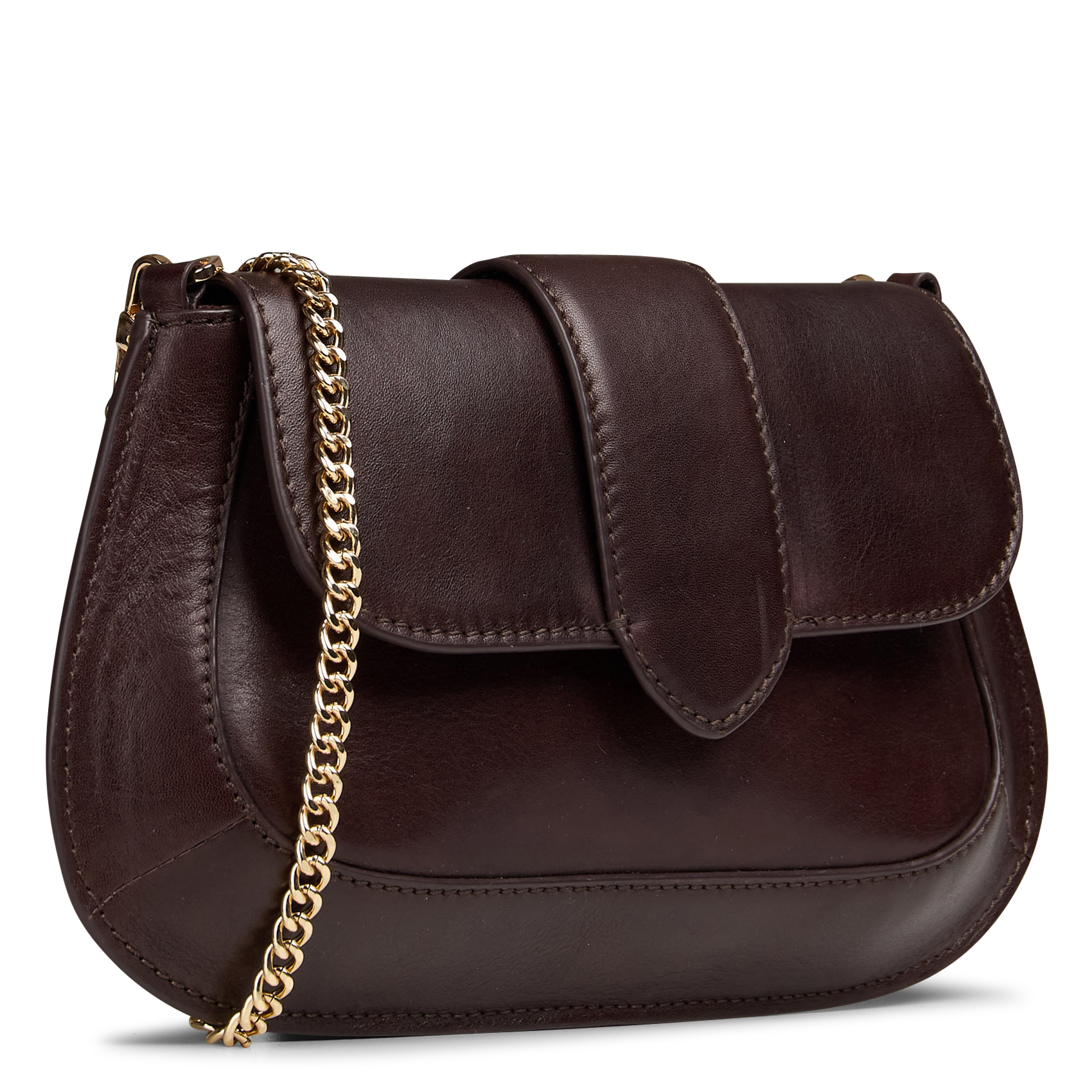 Leren clutch MAISON 123 Bruin