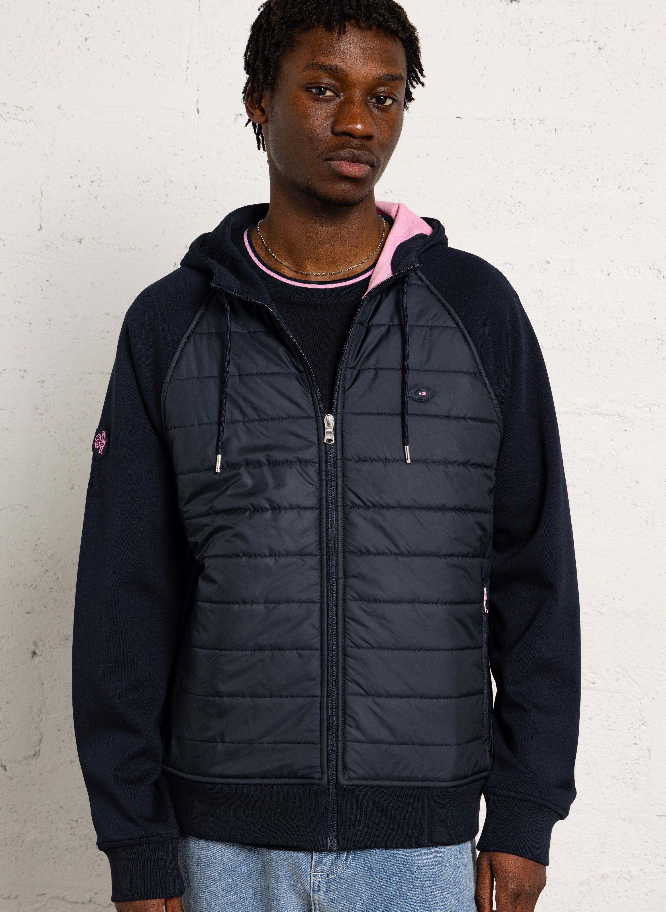 Straight jacket in blended cotton EDEN PARK Blue