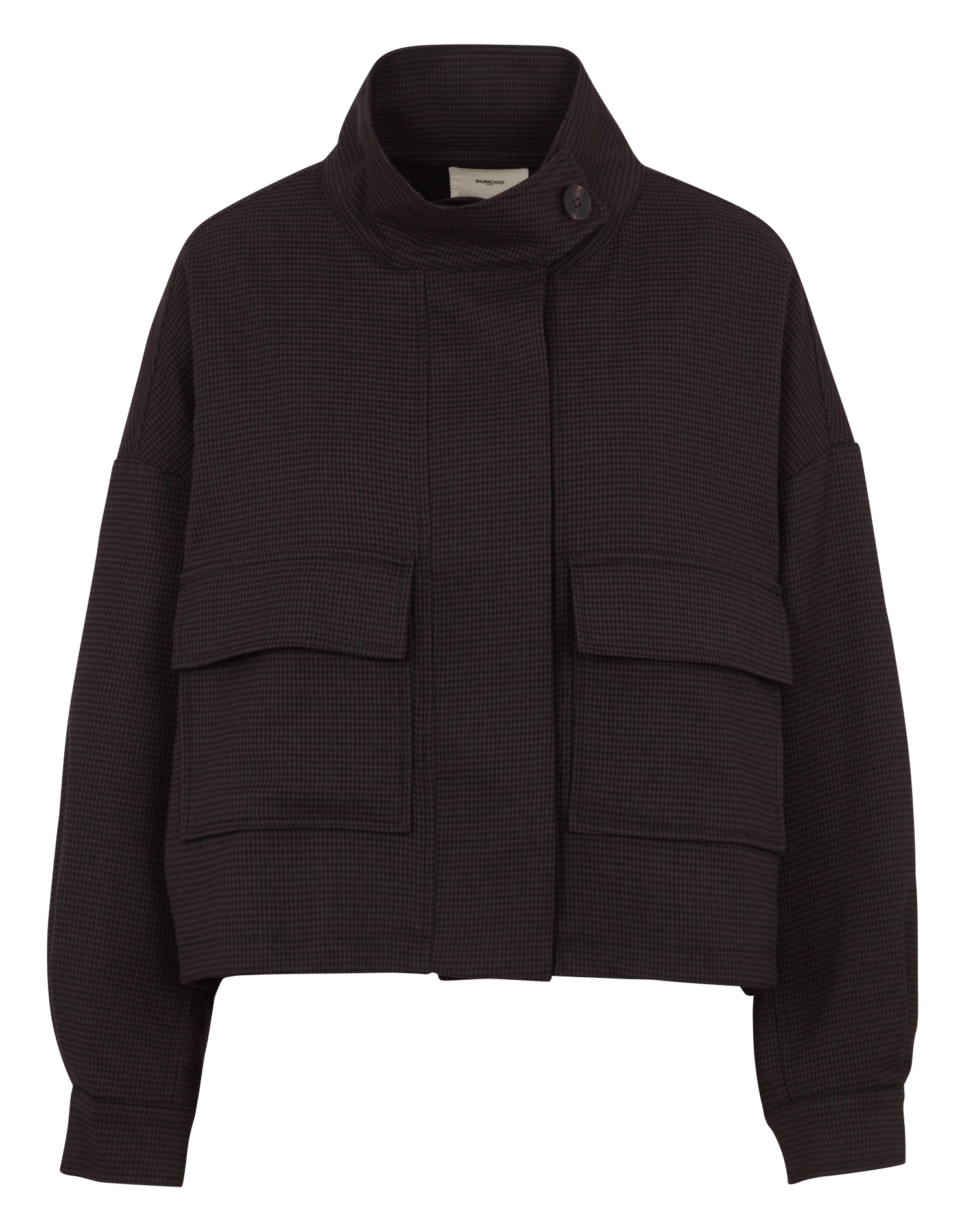 Weite Jacke mit Stehkragen SUNCOO Braun
