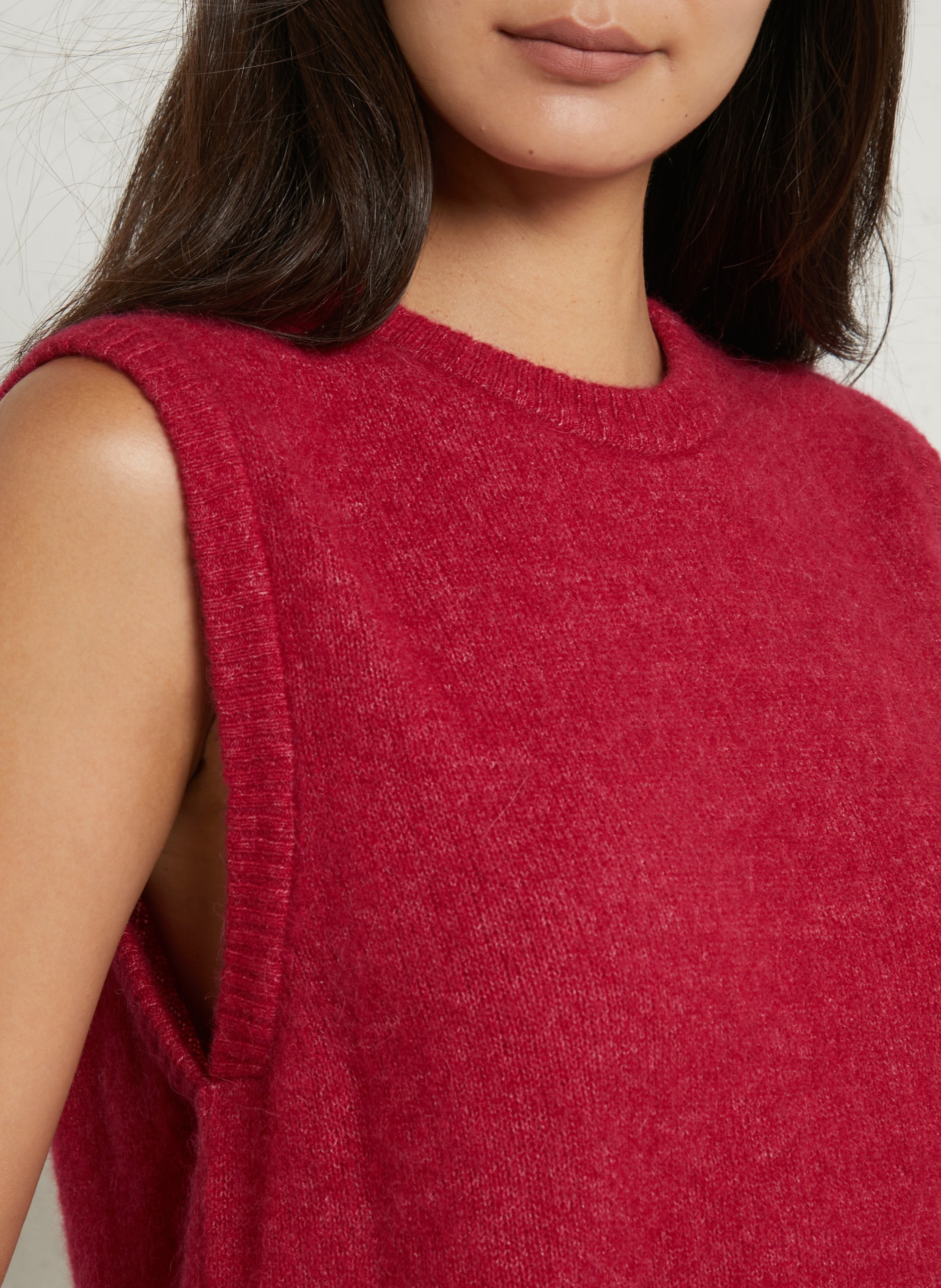 Pull oversize en maille AMERICAN VINTAGE Rouge