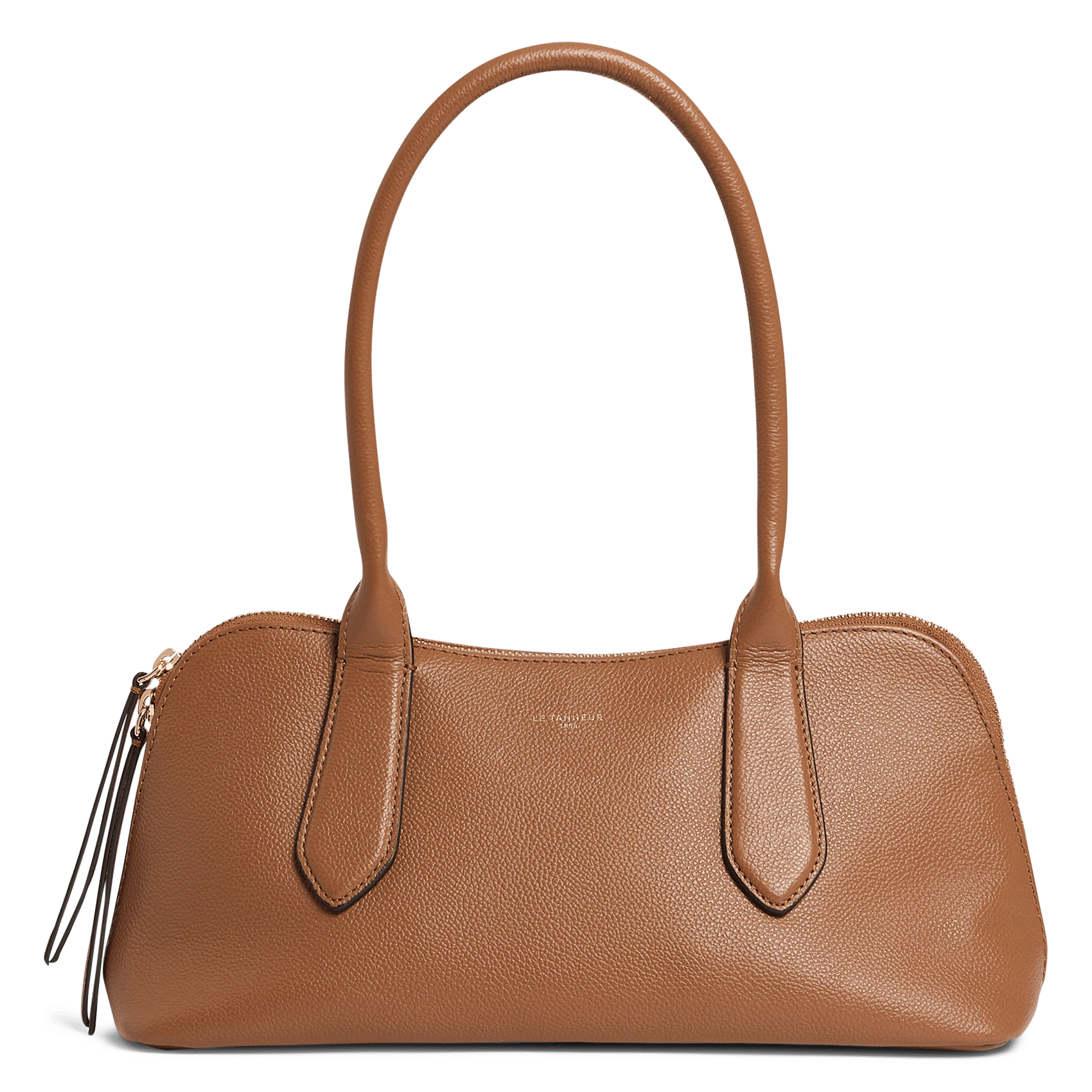 Cylindrical leather shoulder bag LE TANNEUR