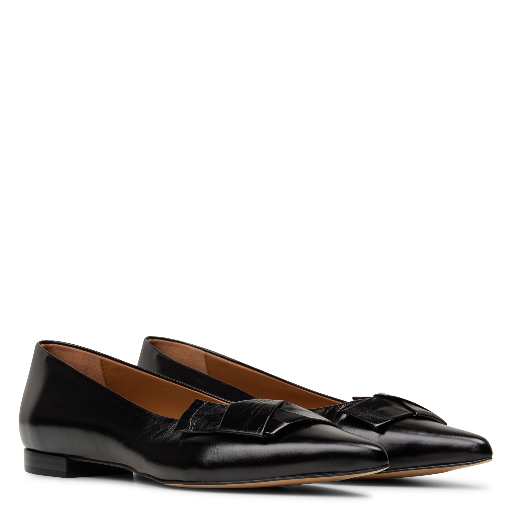 Leather ballet pumps | Black MAISON 123 Women