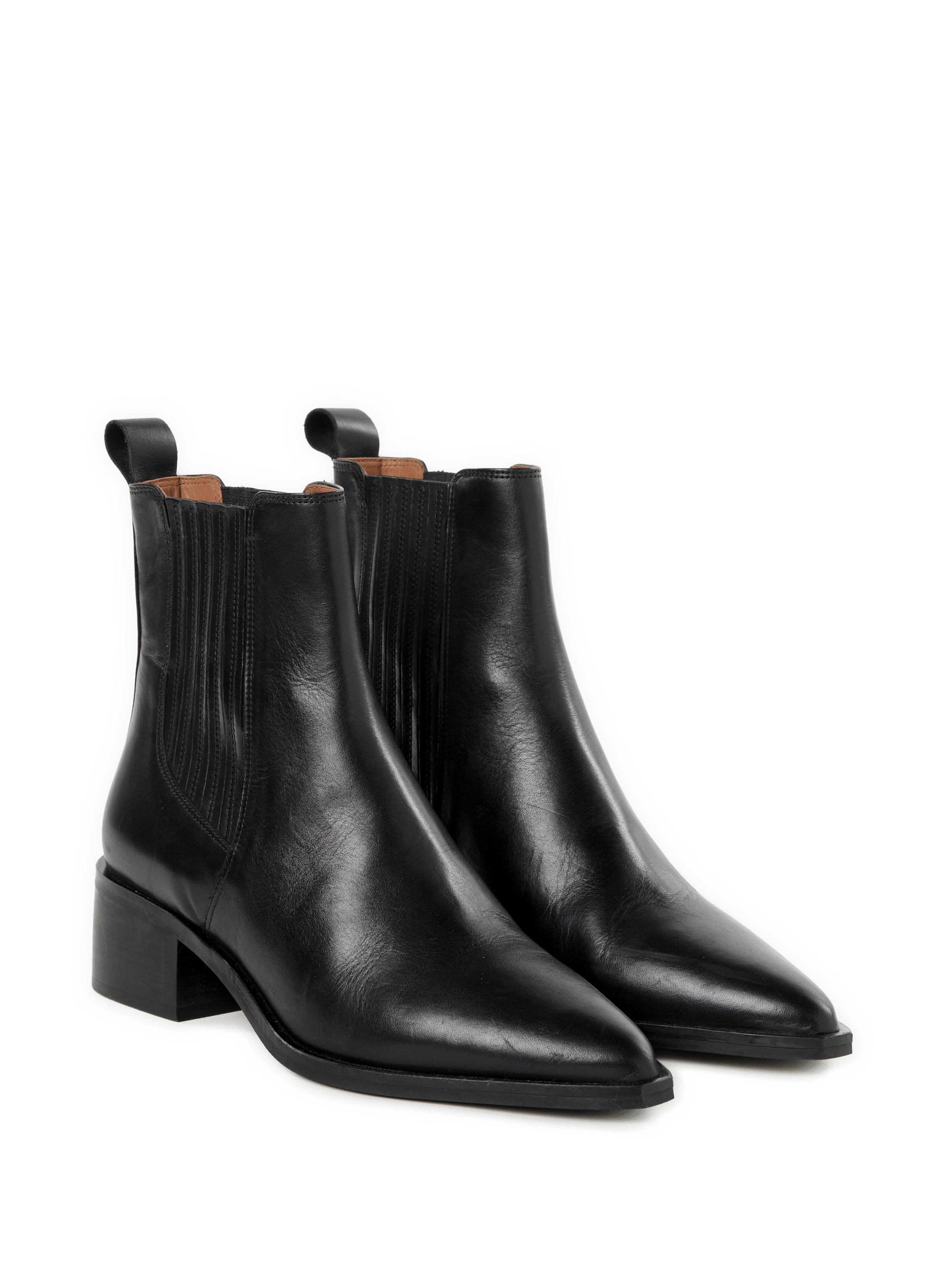 Beyoncé Pointed Leather Ankle Boots in Black Beyonce SAISON 1865 Black
