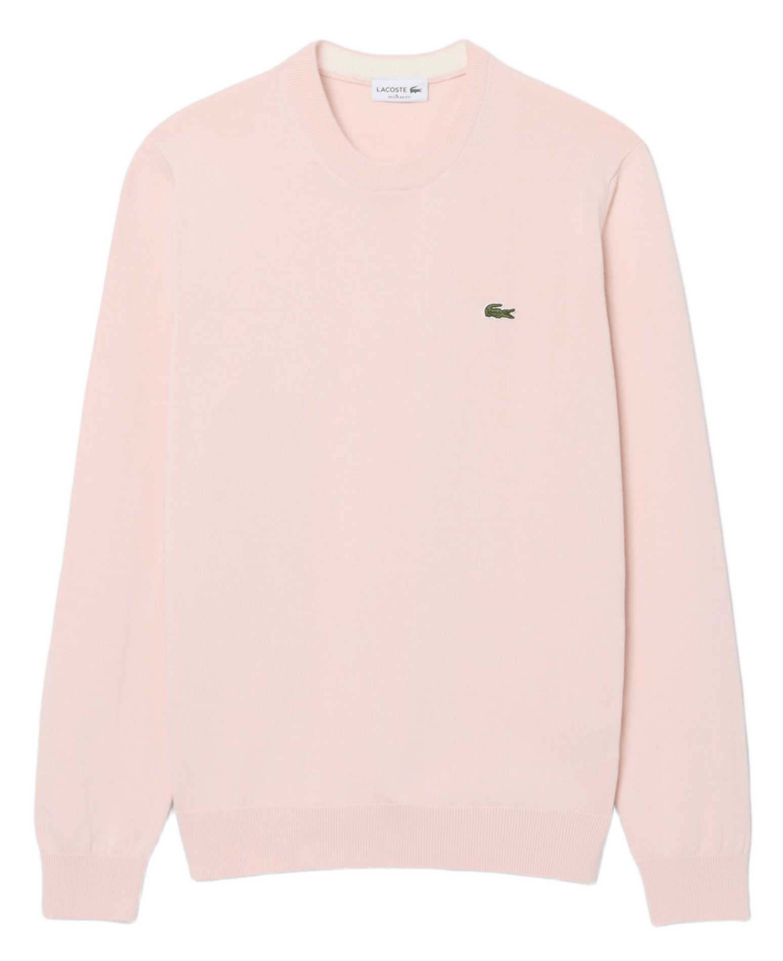 Pull col rond regular-fit en coton  LACOSTE Rose
