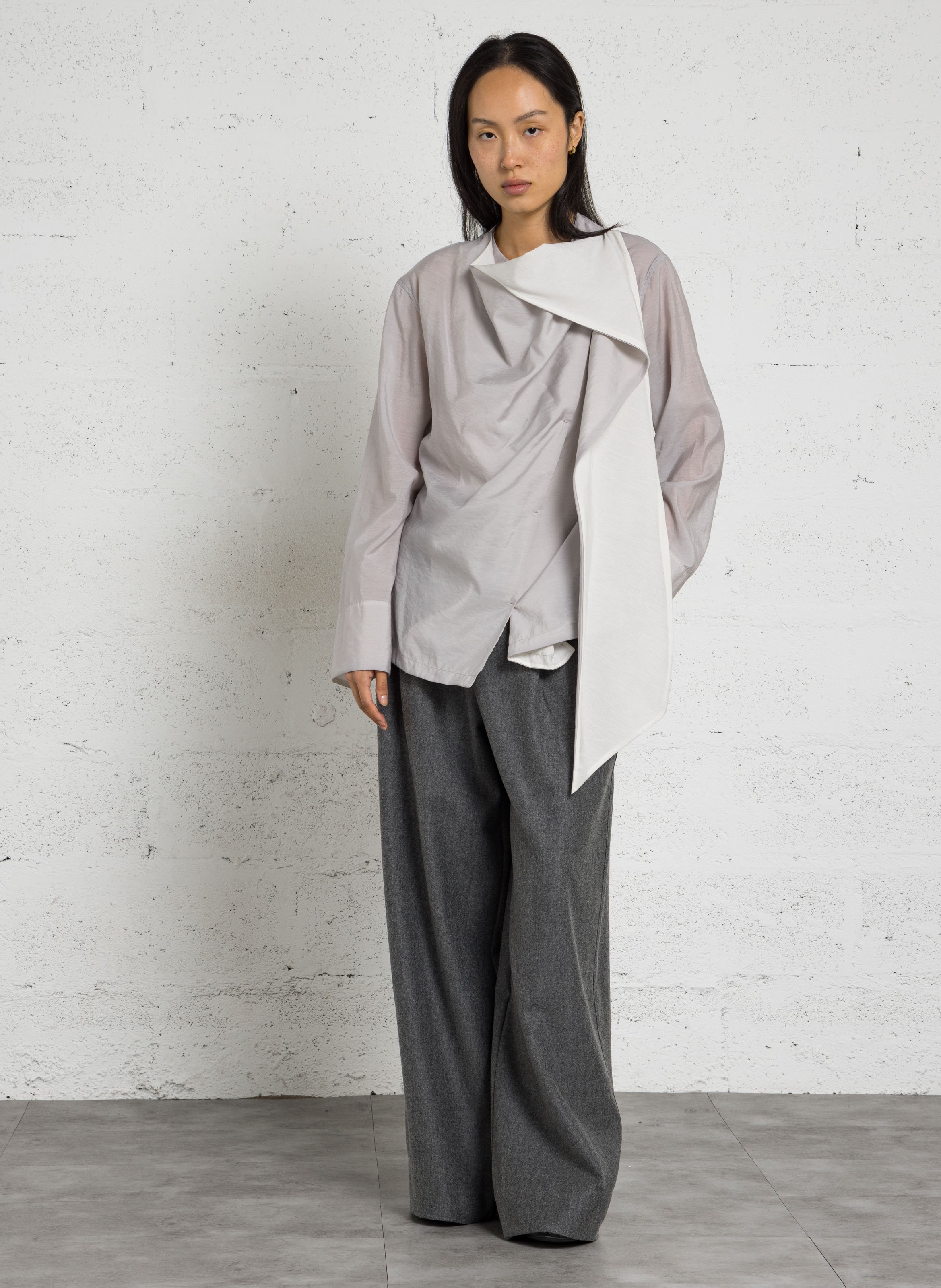Long-sleeve high neck blouse SOEUR Grey